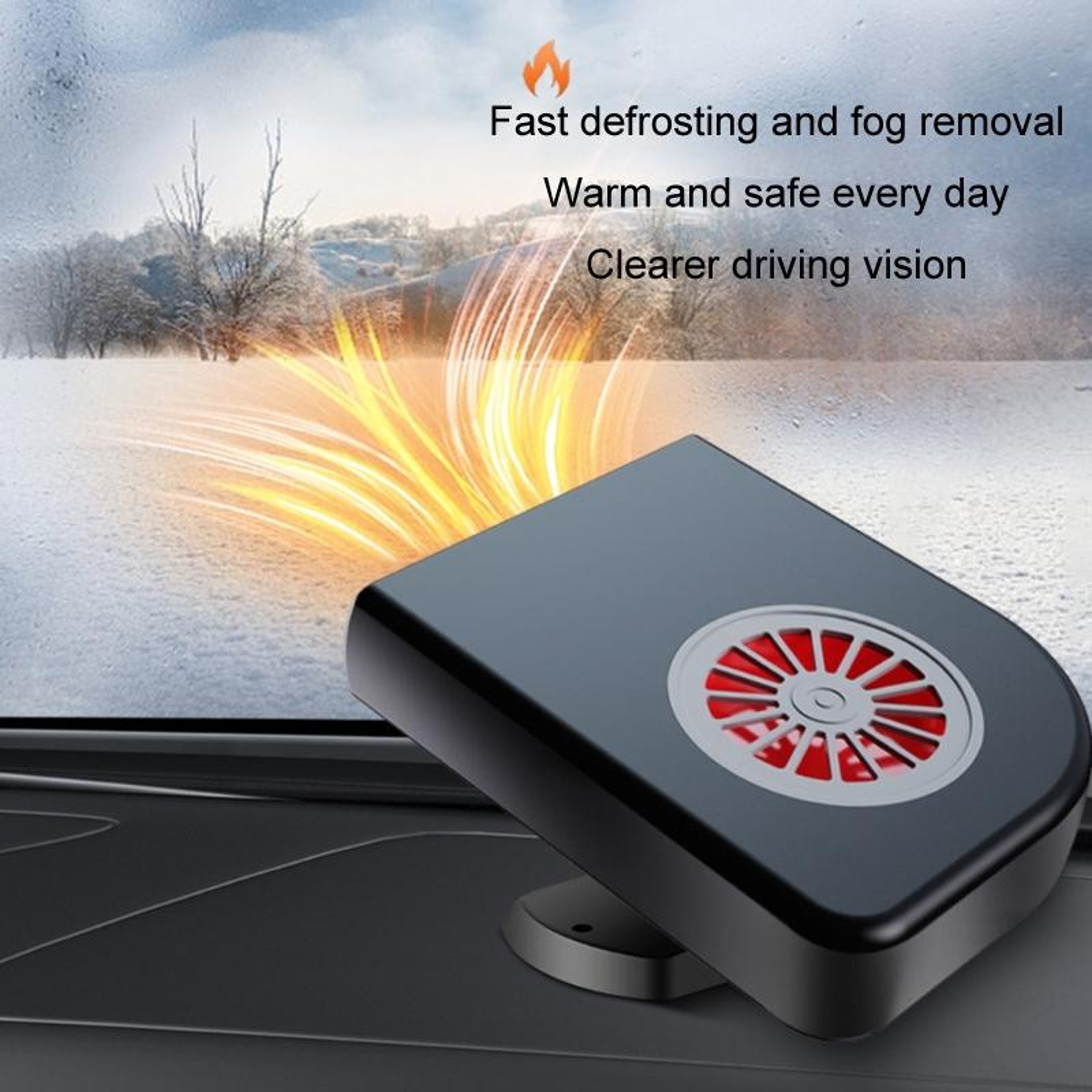 Portable Car Heater and Defroster Fan with 360° Rotation – view 6
