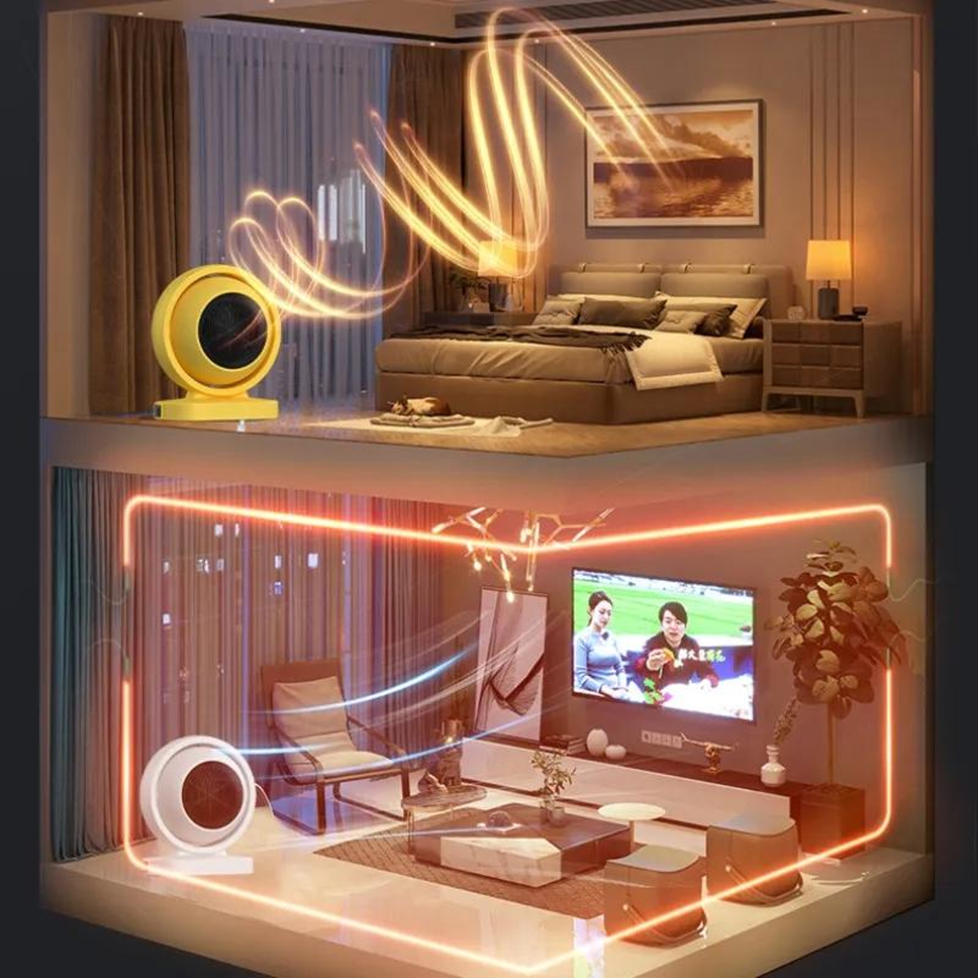 Mini Electric Space Heater With Fast Heating And Adjustable Angle 9