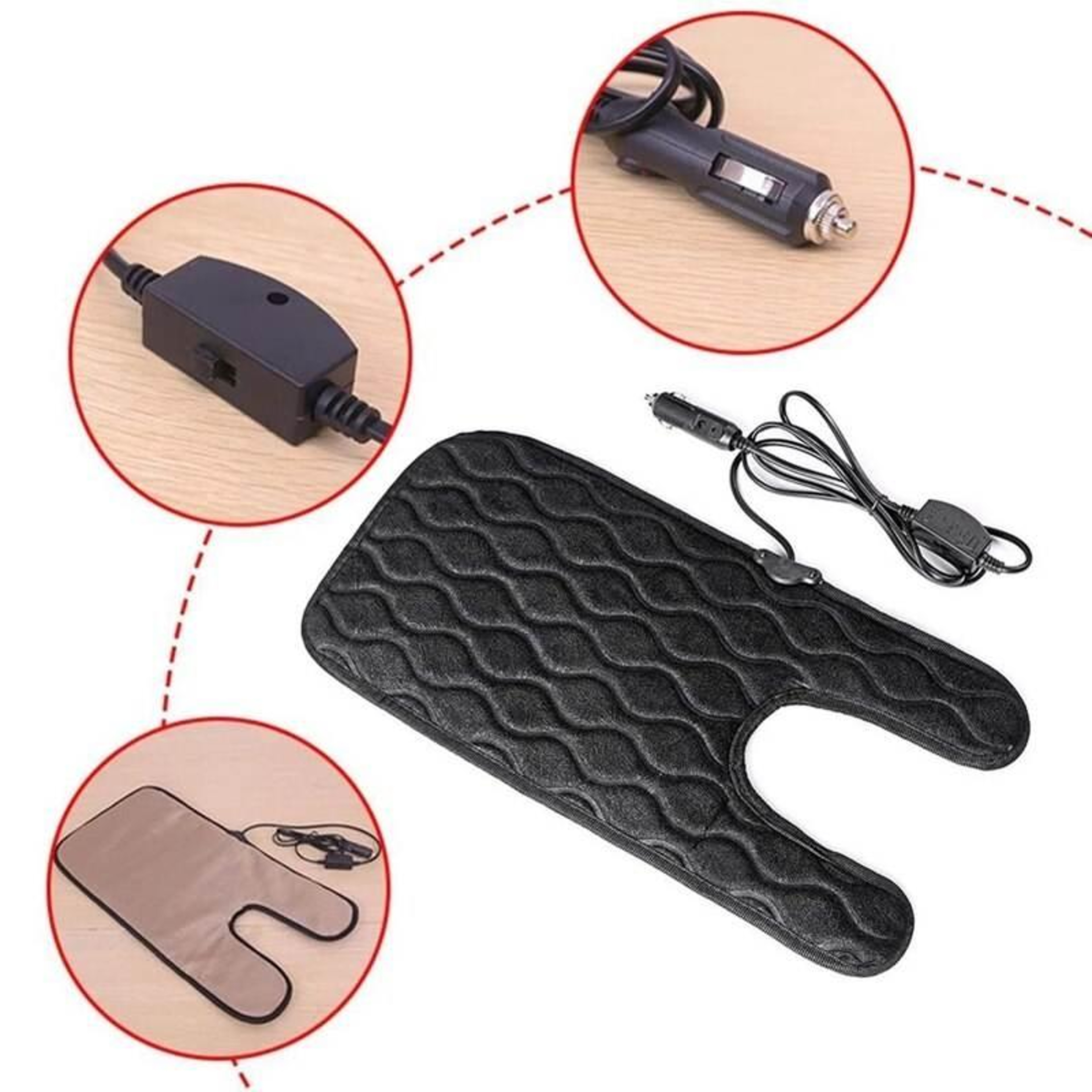 Children's 12V Electric Heated Car Seat Cushion with Adjustable Heat – view 2
