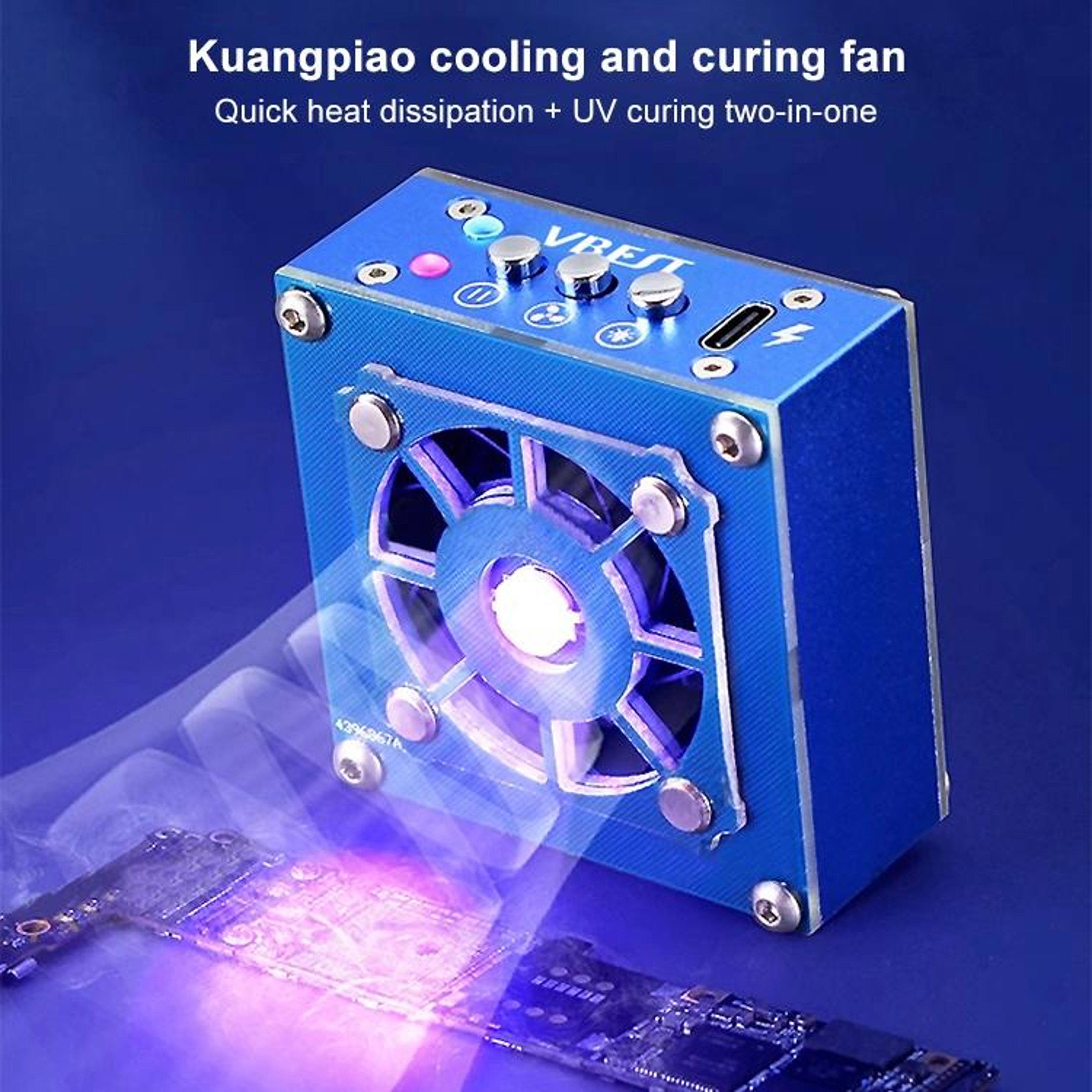 Quick Cooling UV Curing Fan With 3 Adjustable Speeds 4