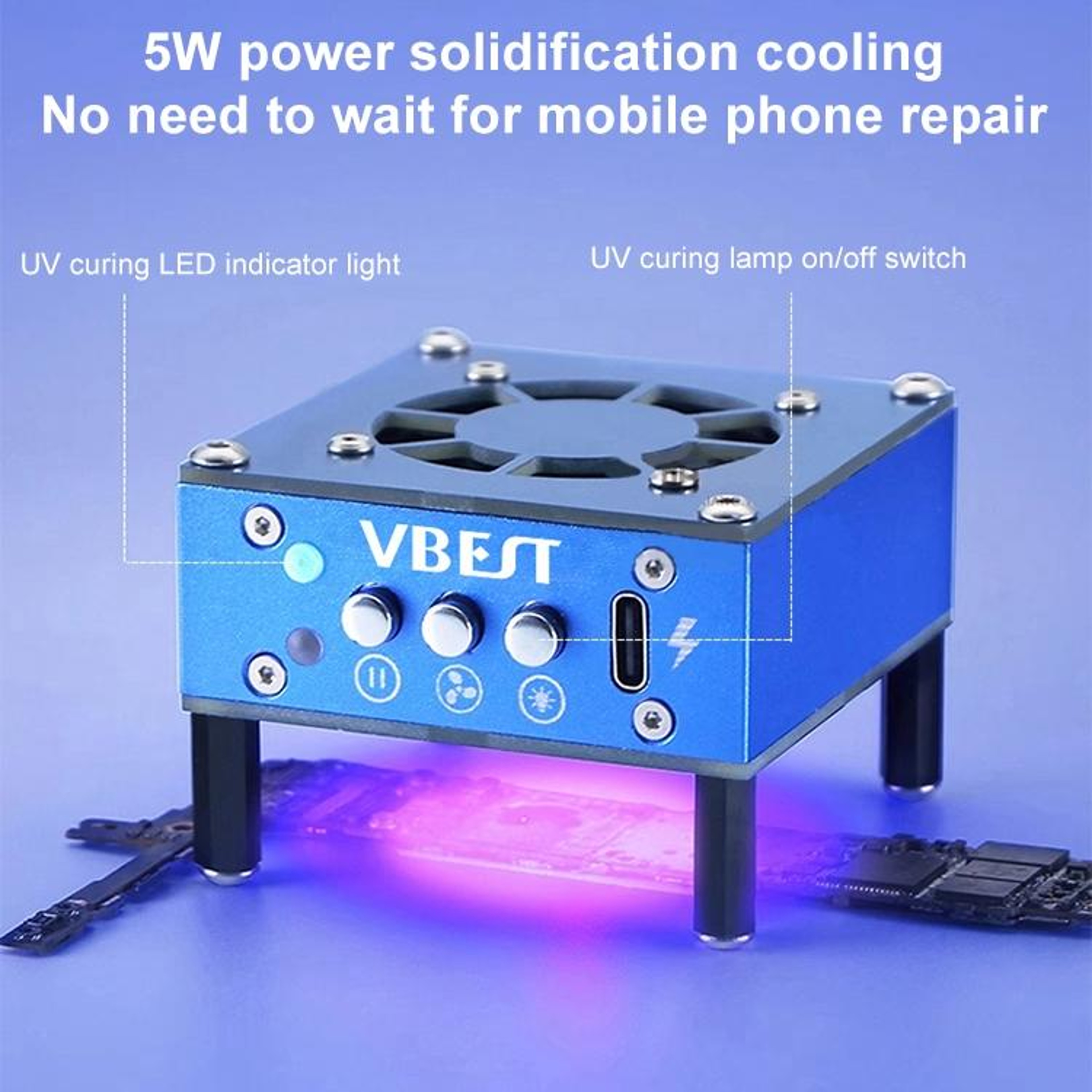 Quick Cooling UV Curing Fan With 3 Adjustable Speeds 8
