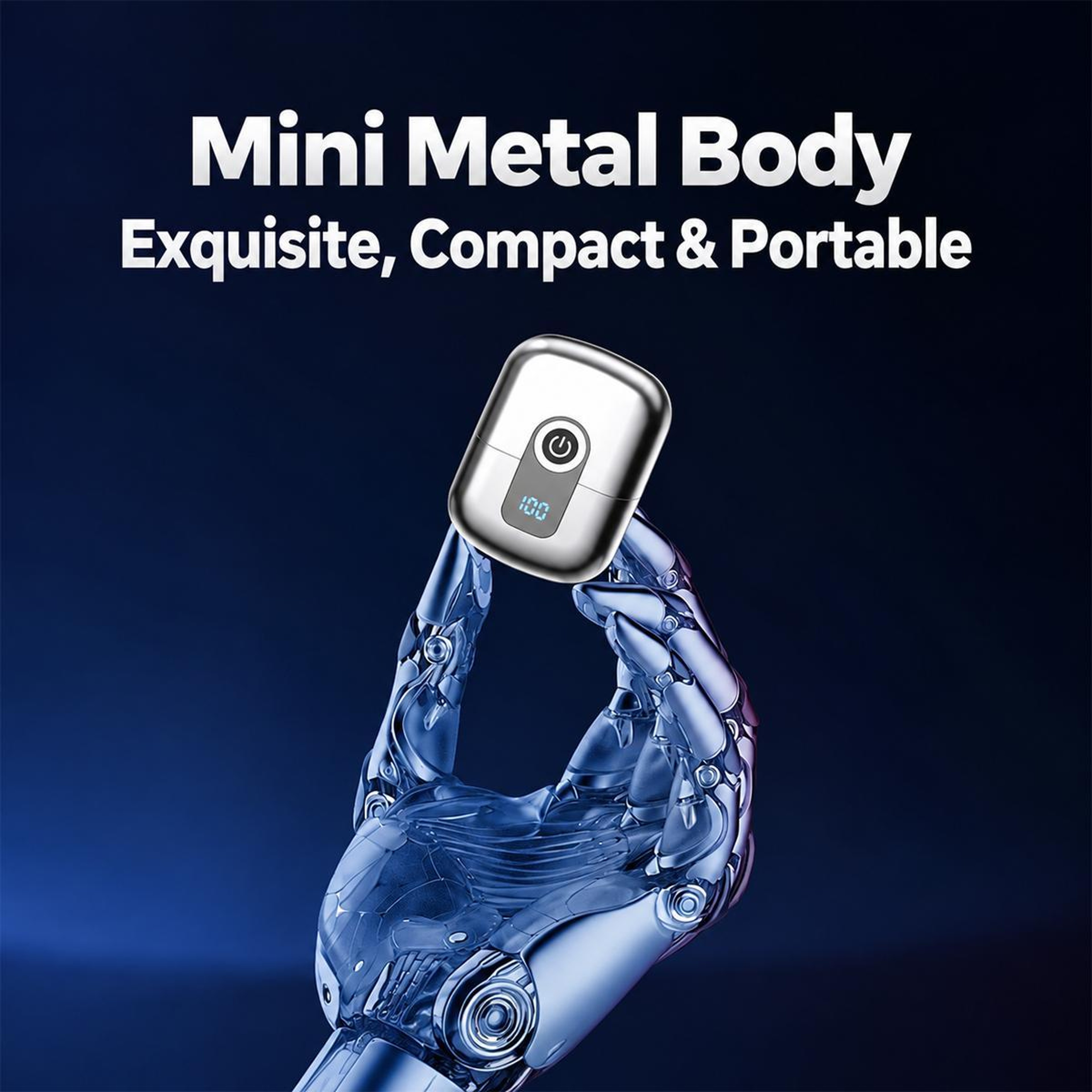 Mens Mini Electric Shaver With Dual Floating Heads And LED Display 7