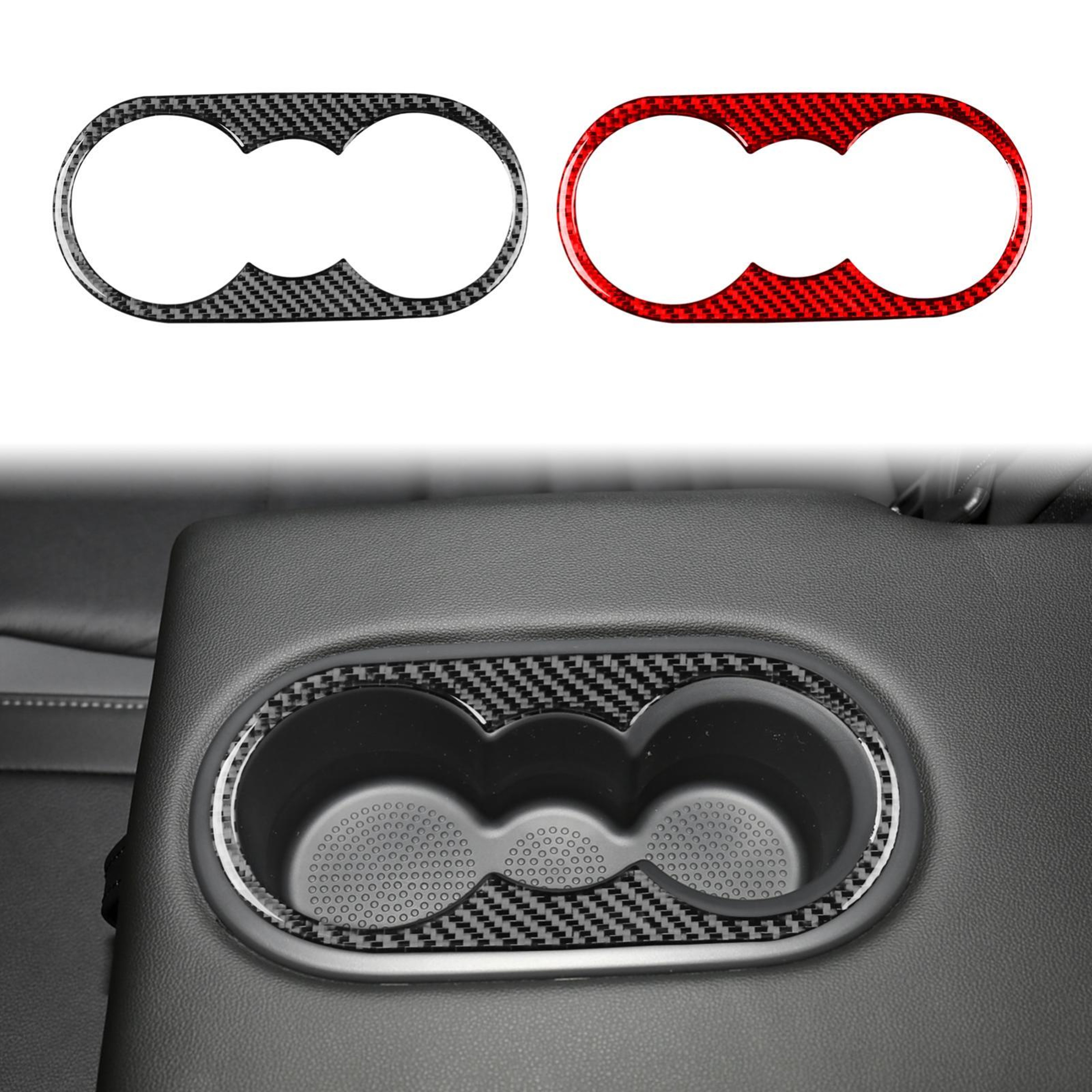 Volkswagen Sagitar 20192023 Carbon Fiber Rear Drain Cup Panel Sticker 0
