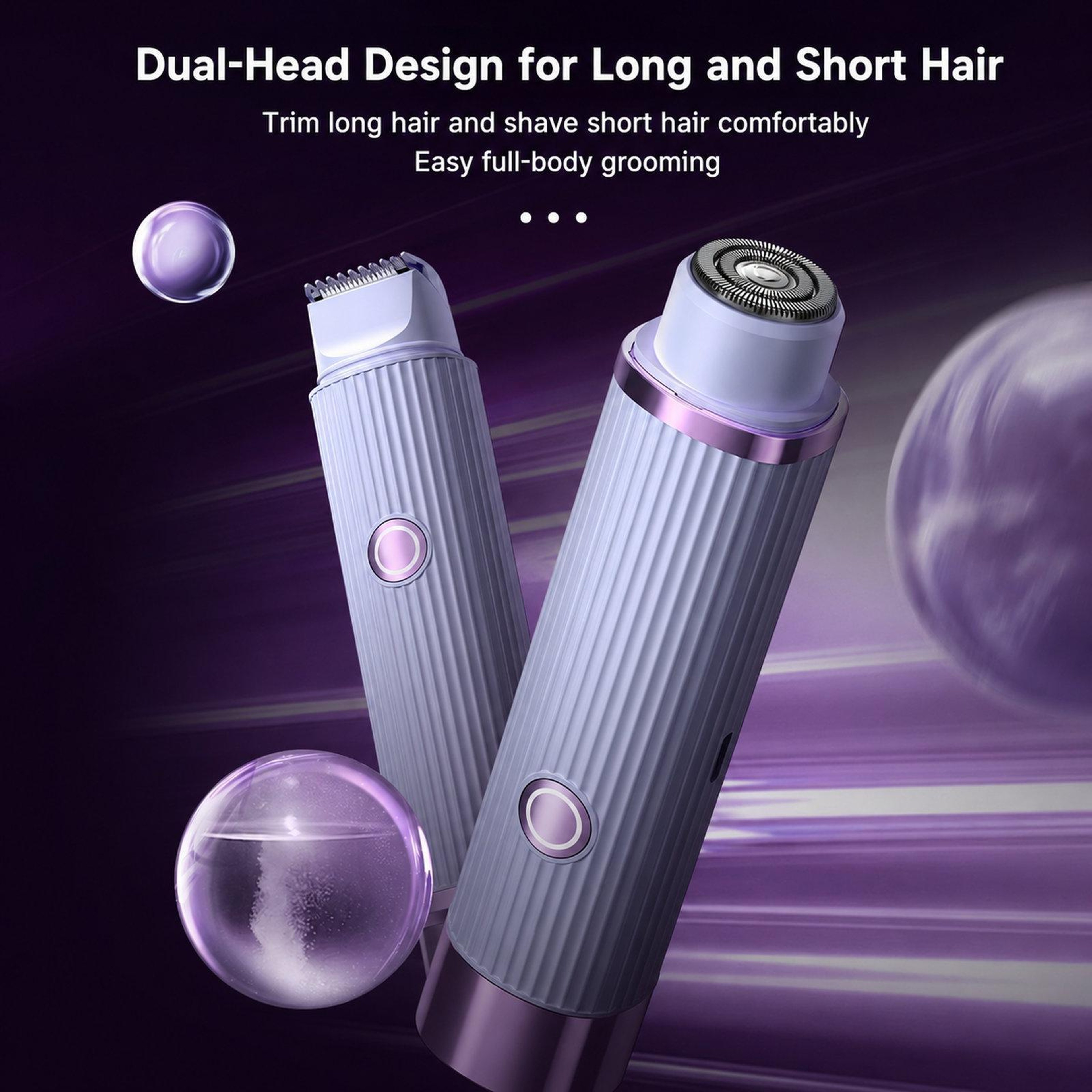 Womens 2in1 Electric Bikini Trimmer And Cordless Body Hair Razor 1