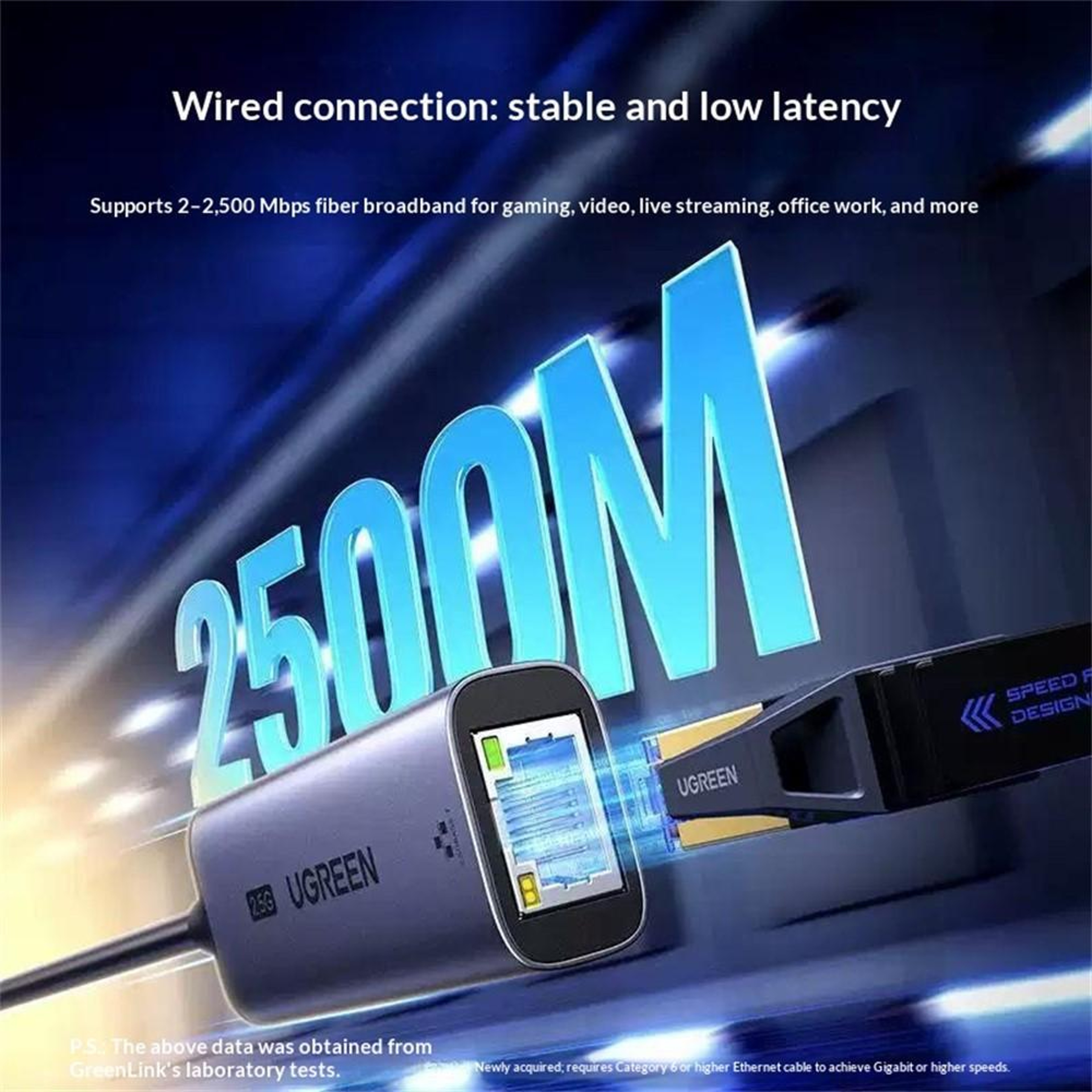 USB-C to 2.5G RJ45 Ethernet Adapter with Aluminum Alloy Housing – view 4
