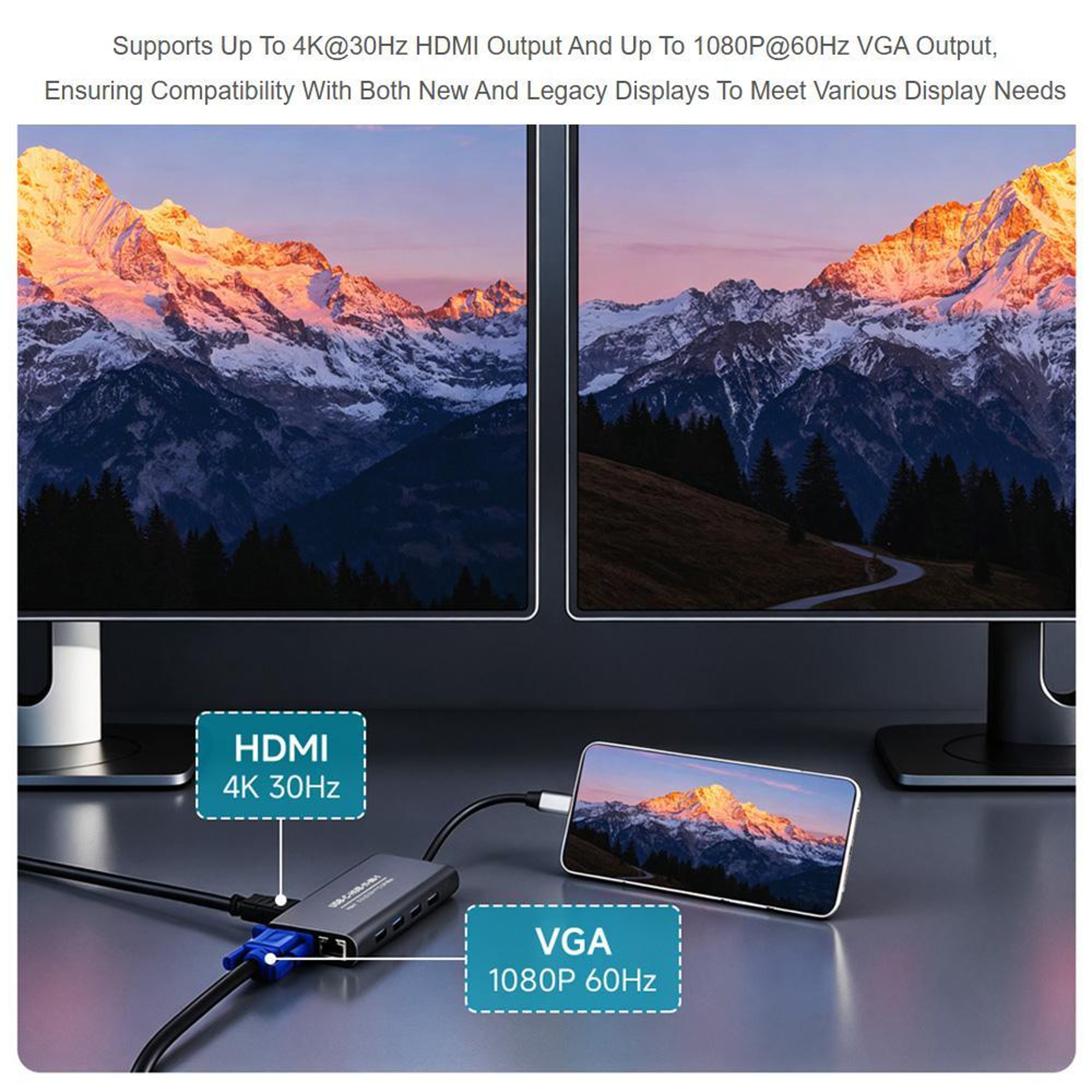 11-in-1 USB-C Hub with 4K HDMI 100W PD Charging and Ethernet – view 6
