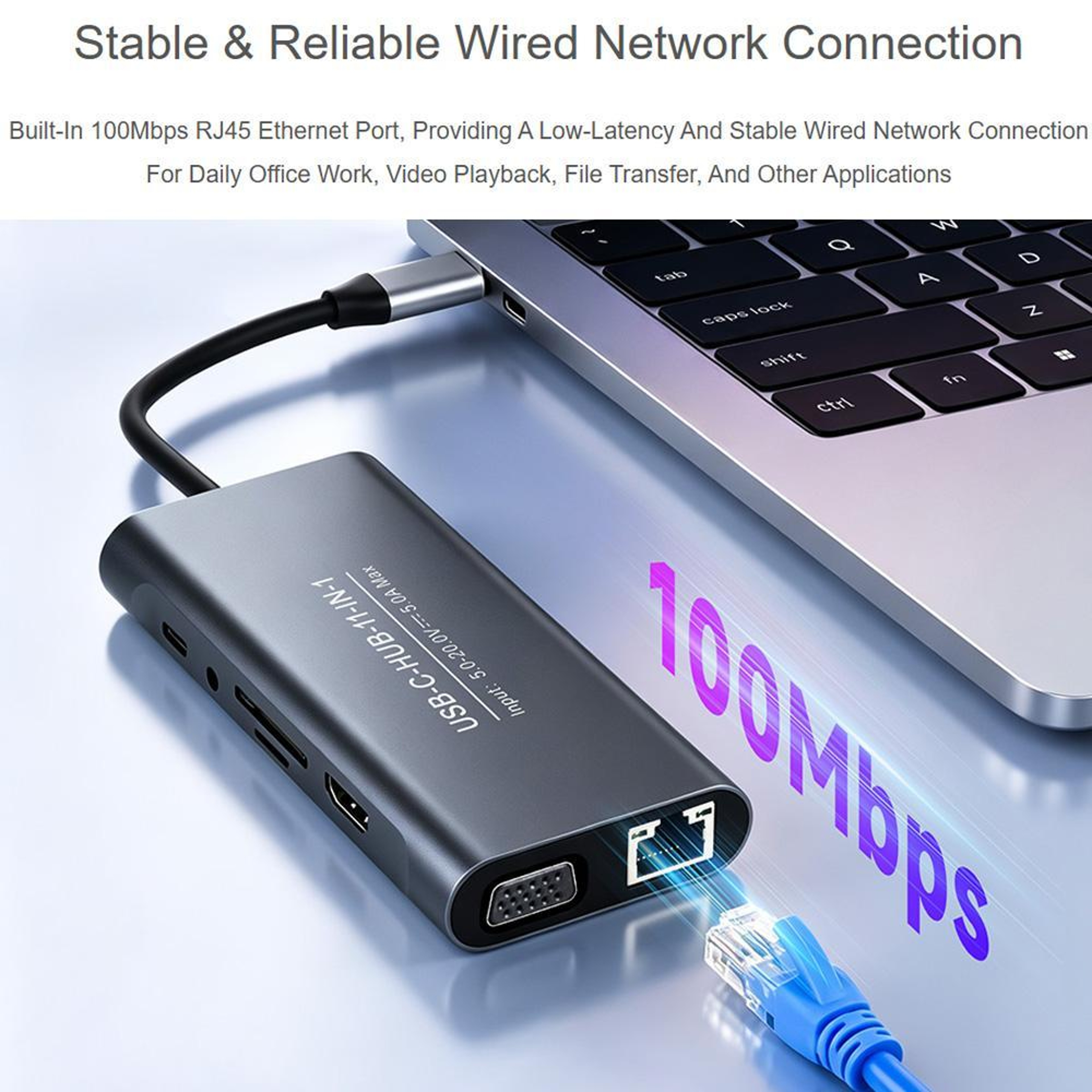 11-in-1 USB-C Hub with 4K HDMI 100W PD Charging and Ethernet – view 7