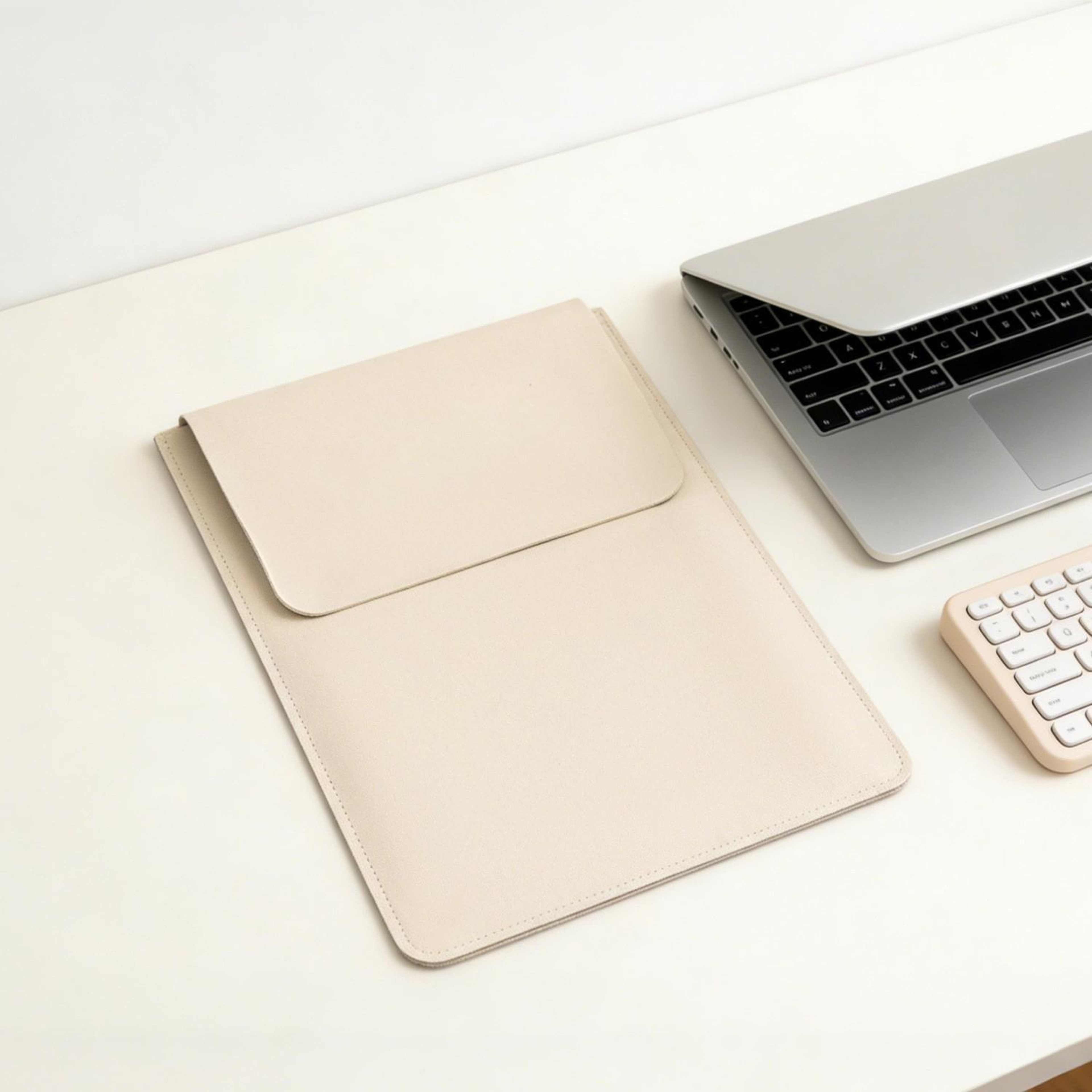 133Inch PU Laptop Sleeve With BuiltIn Mouse Pad And Soft Plush Lining 10