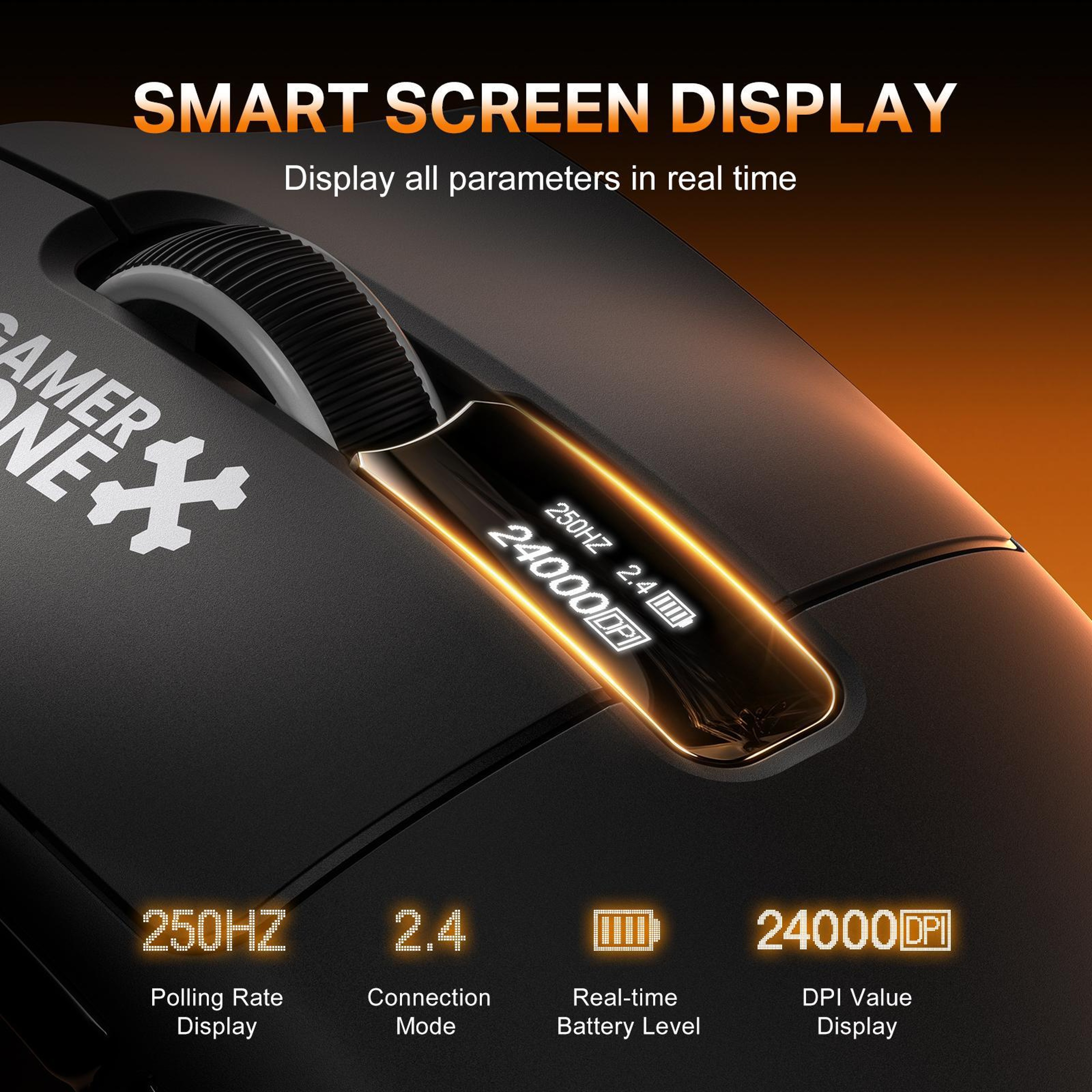 DM10 Lightweight Wireless Gaming Mouse With Bluetooth And Adjustable DPI 2