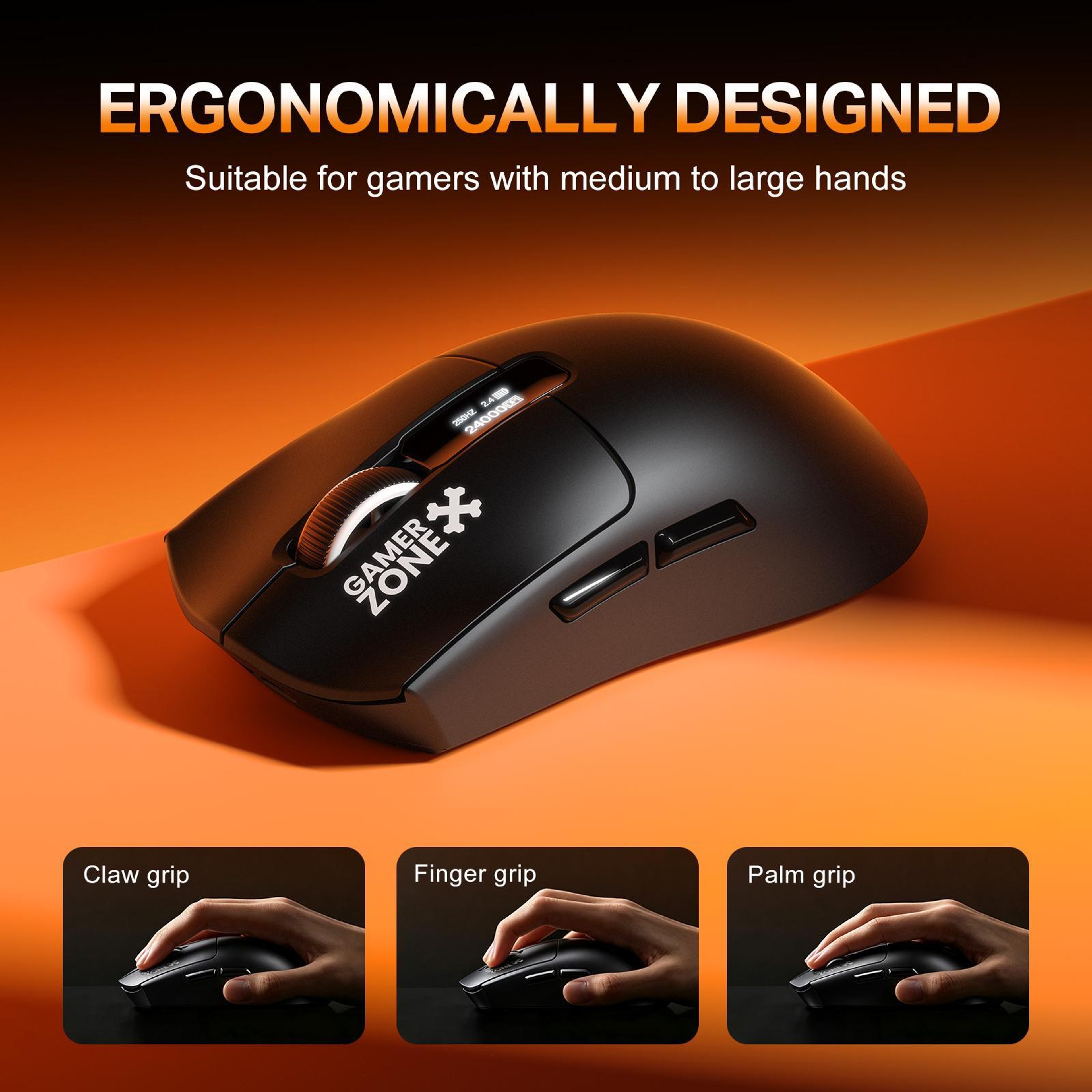 DM10 Lightweight Wireless Gaming Mouse With Bluetooth And Adjustable DPI 6