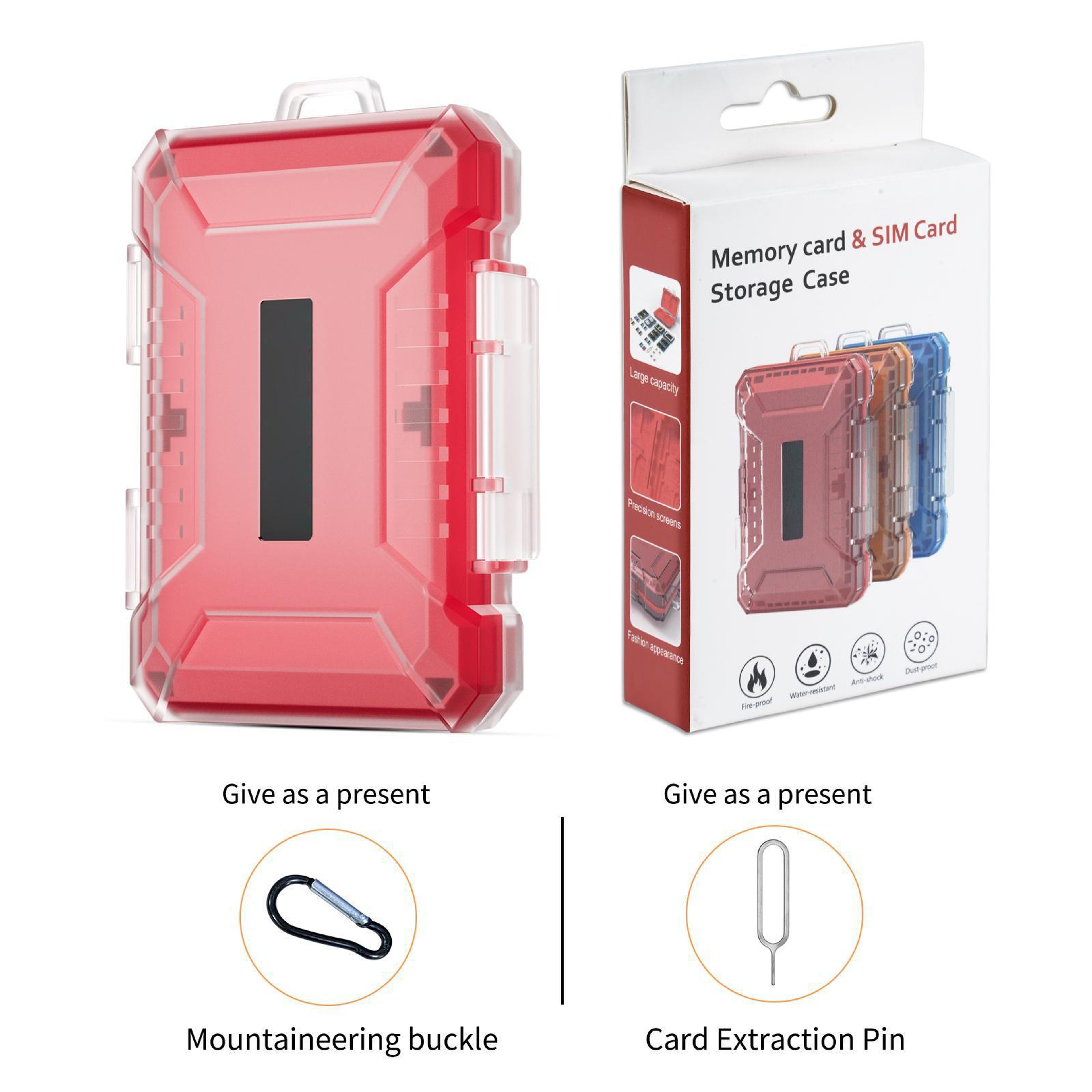 Waterproof SD And MicroSD Card Storage Case With 16 Slots 2
