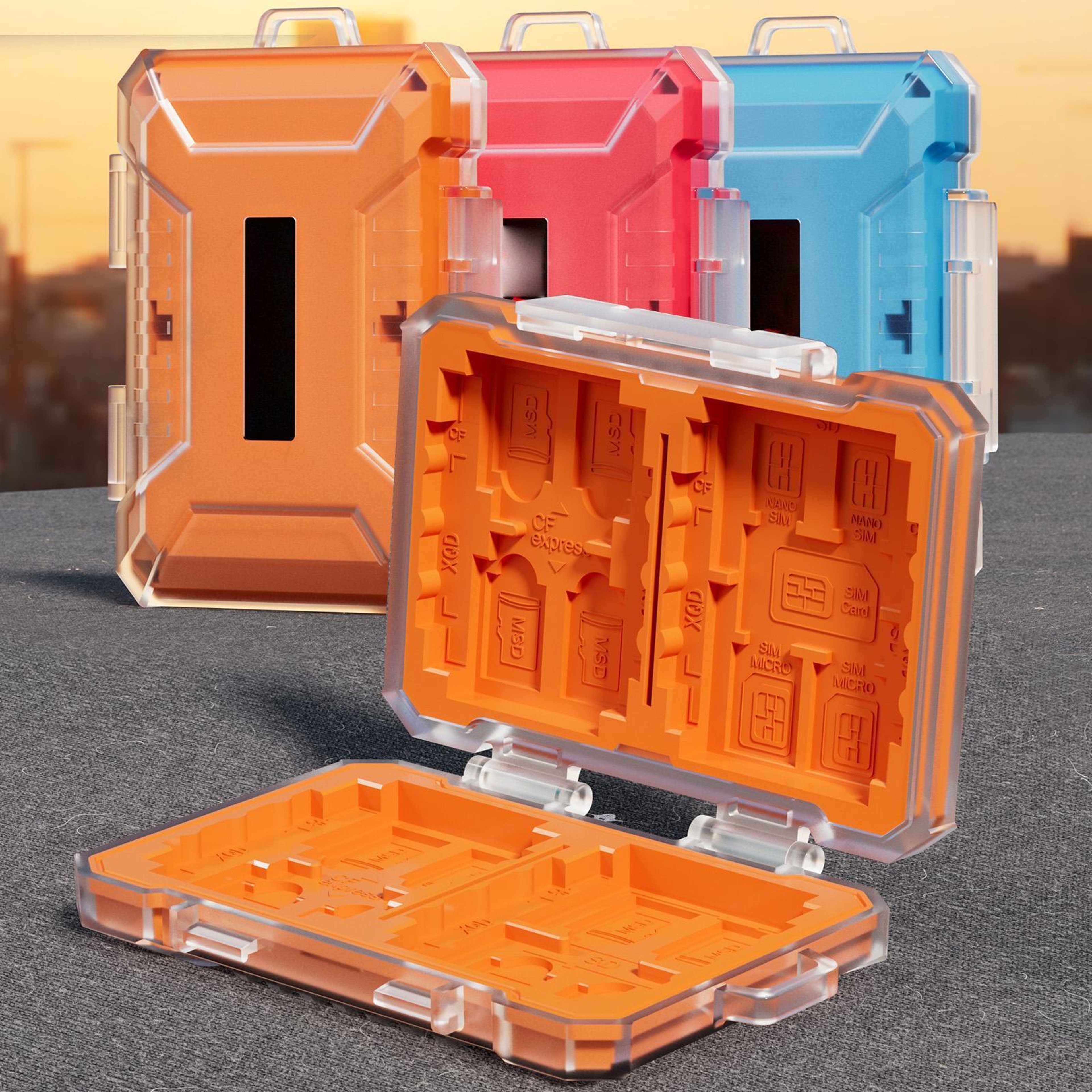Waterproof SD And MicroSD Card Storage Case With 16 Slots 0