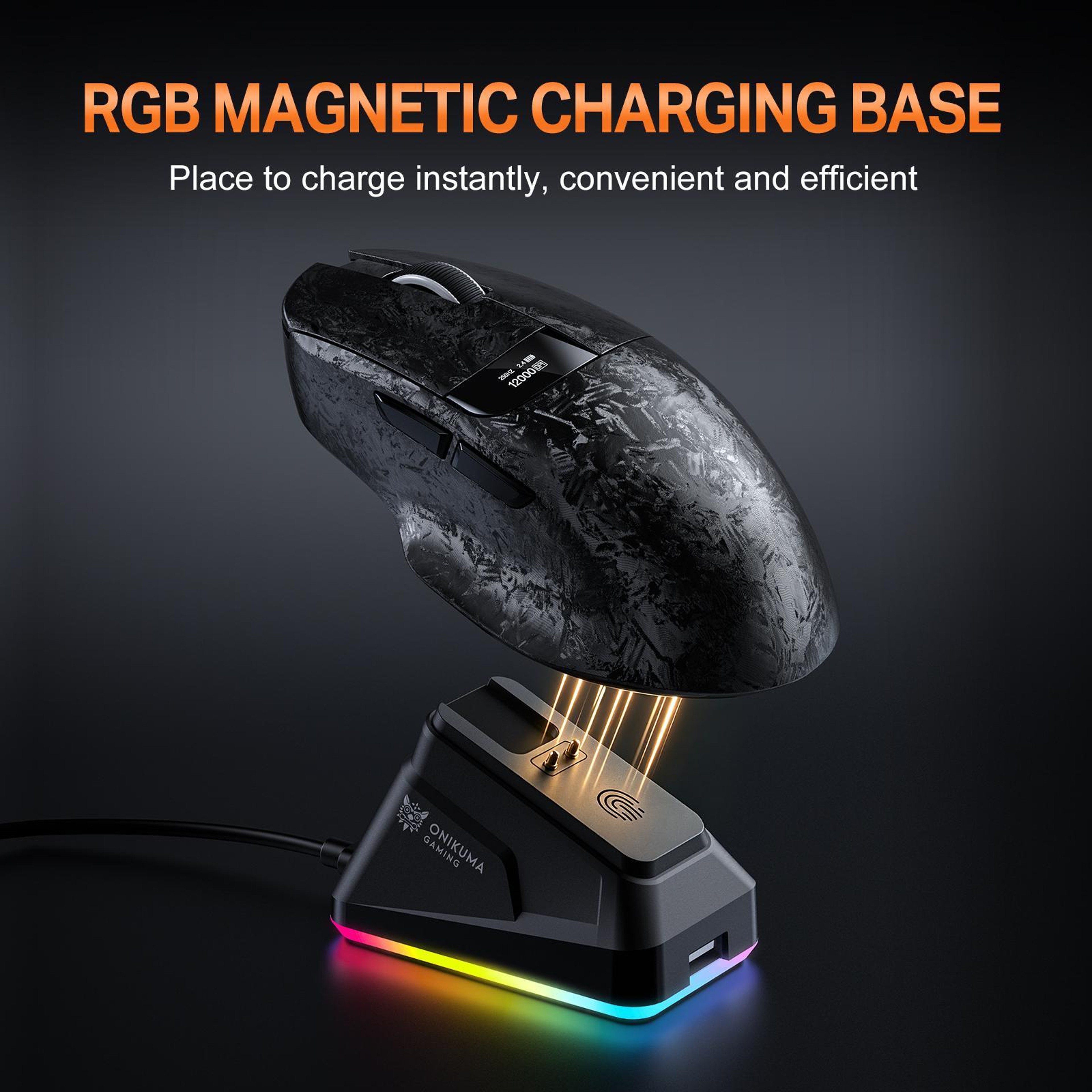 DM08 Composite Carbon Fiber Wireless Gaming Mouse With Bluetooth 4