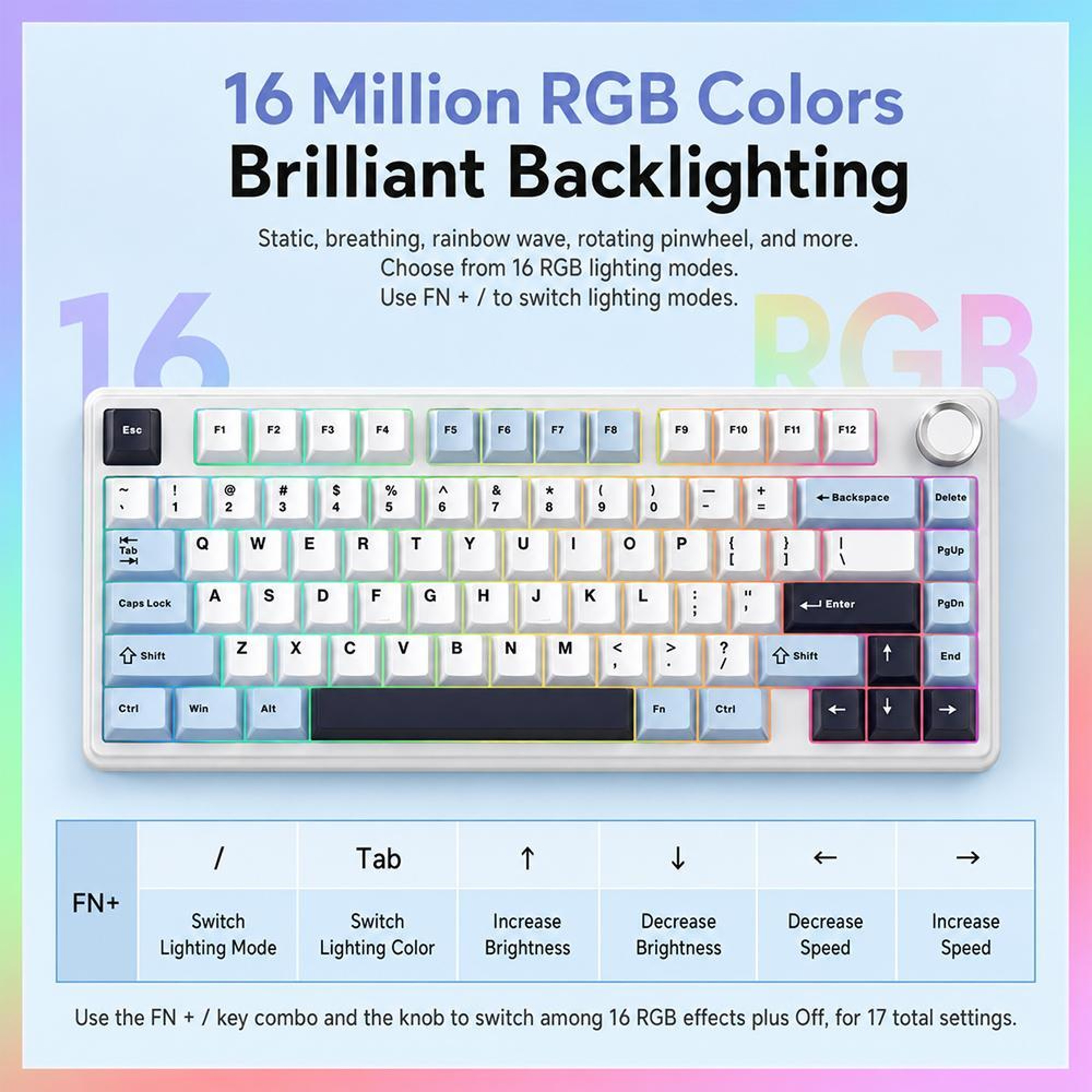 80Key TriMode Wireless Mechanical Keyboard With RGB Backlighting 2