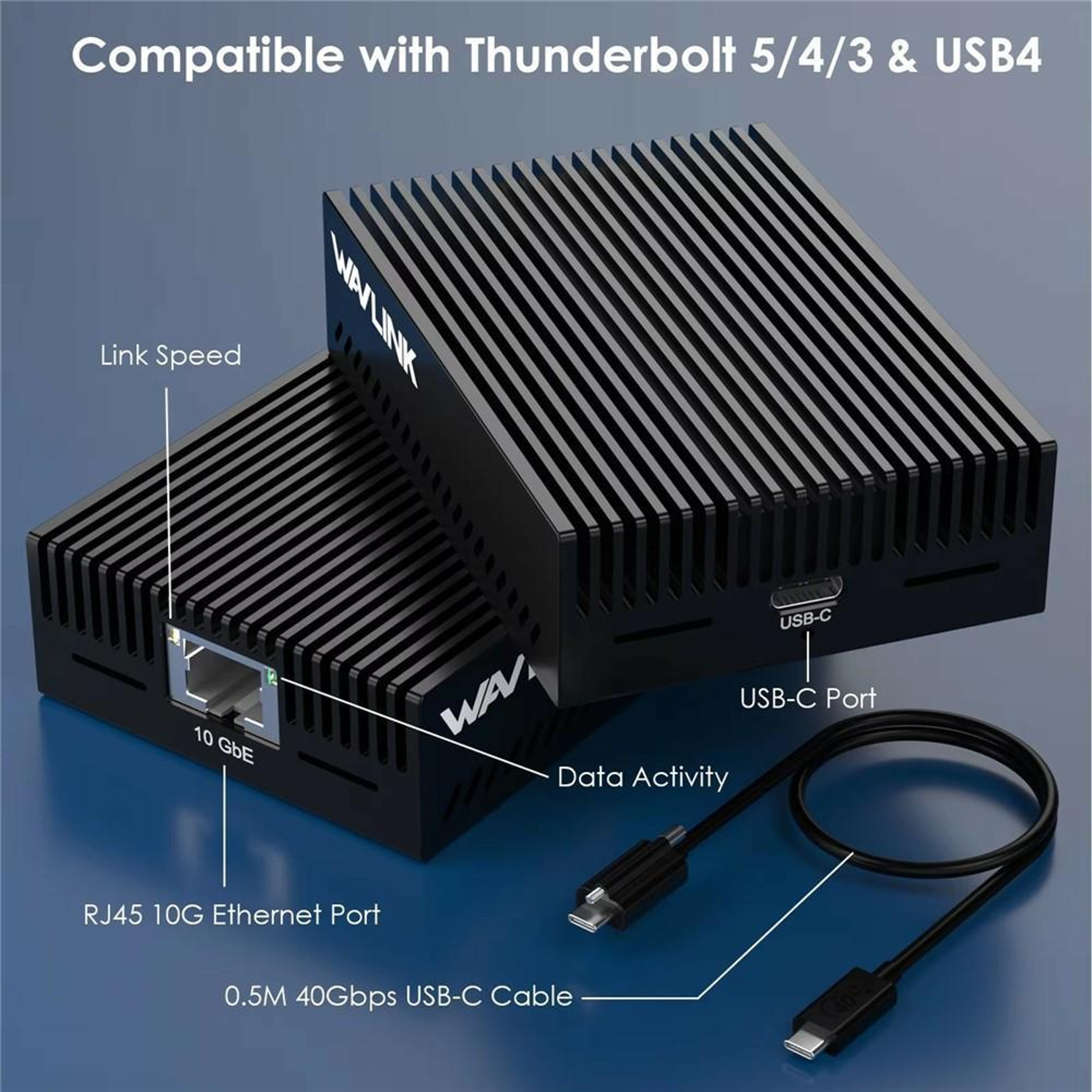 USBC To RJ45 Ethernet Adapter With Aluminum Alloy Housing 2
