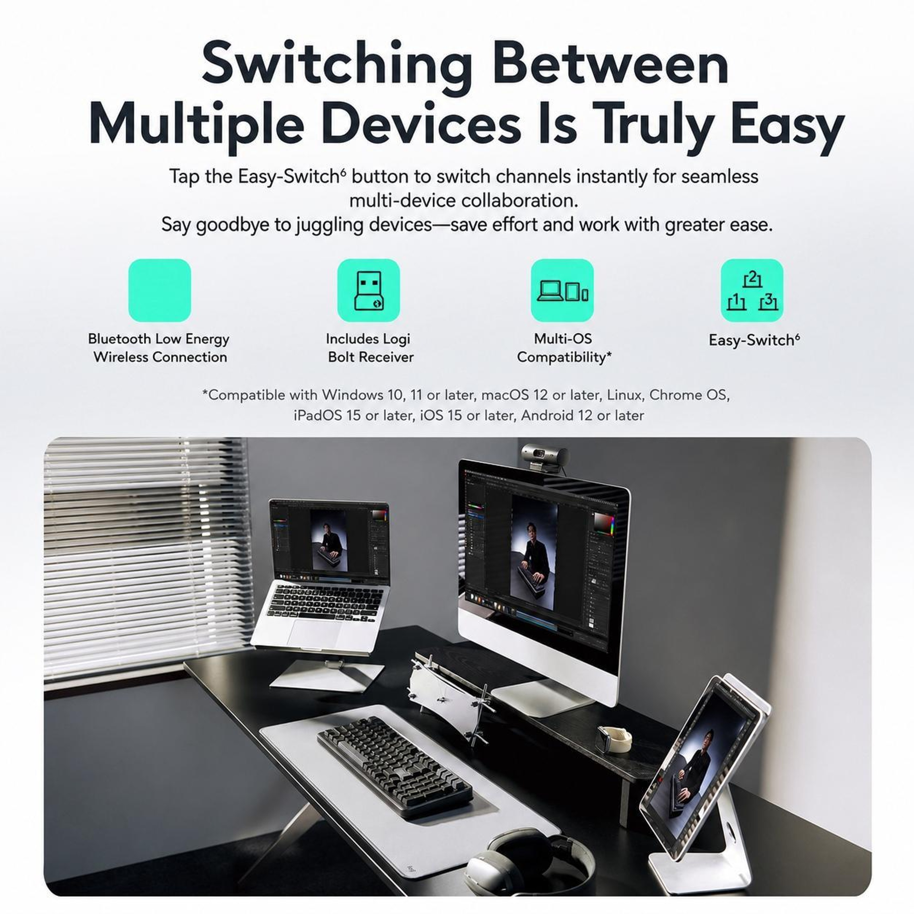 Tri-Mode Wireless Mechanical Keyboard with Hot-Swappable Switches and Backlighting – view 3