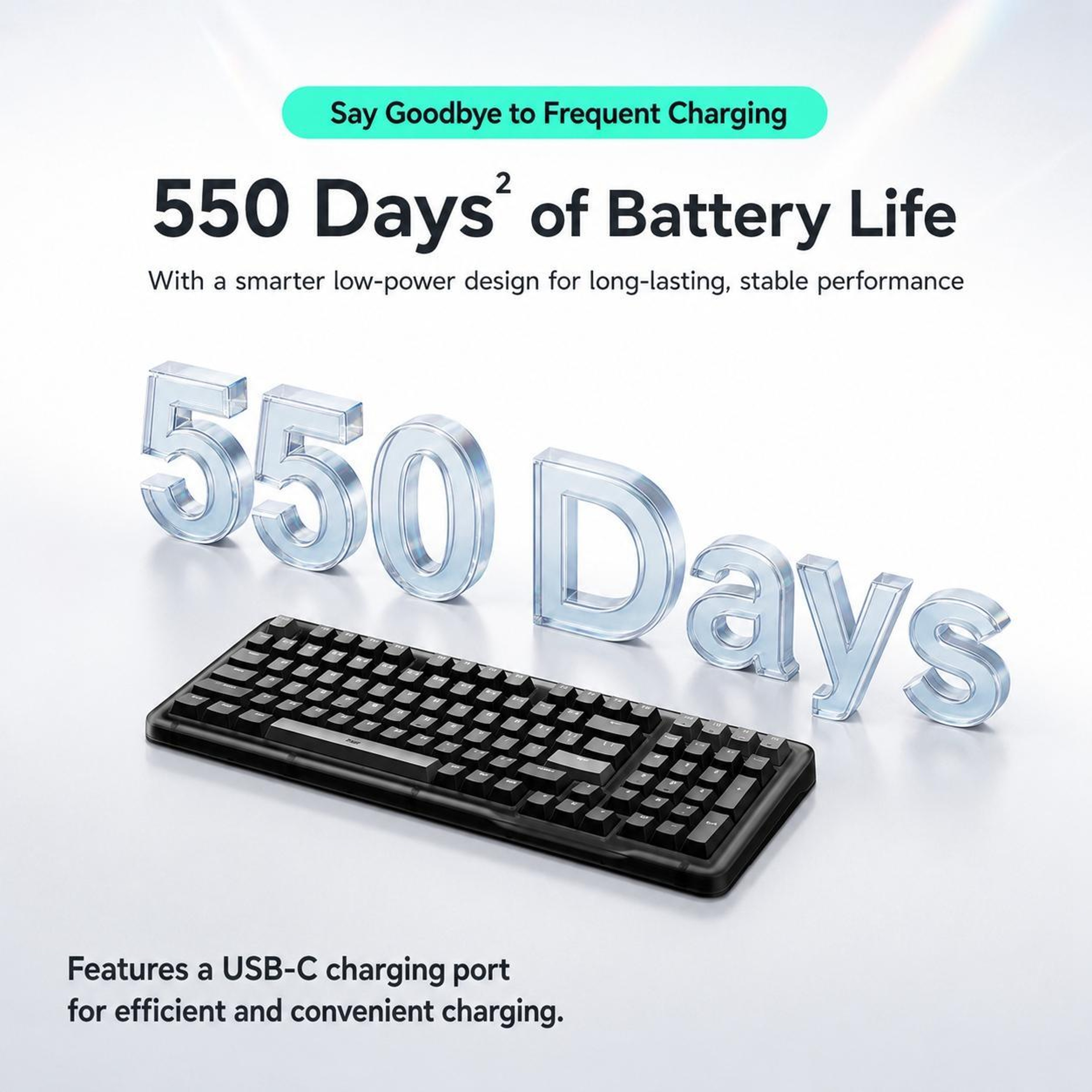 Tri-Mode Wireless Mechanical Keyboard with Hot-Swappable Switches and Backlighting – view 8