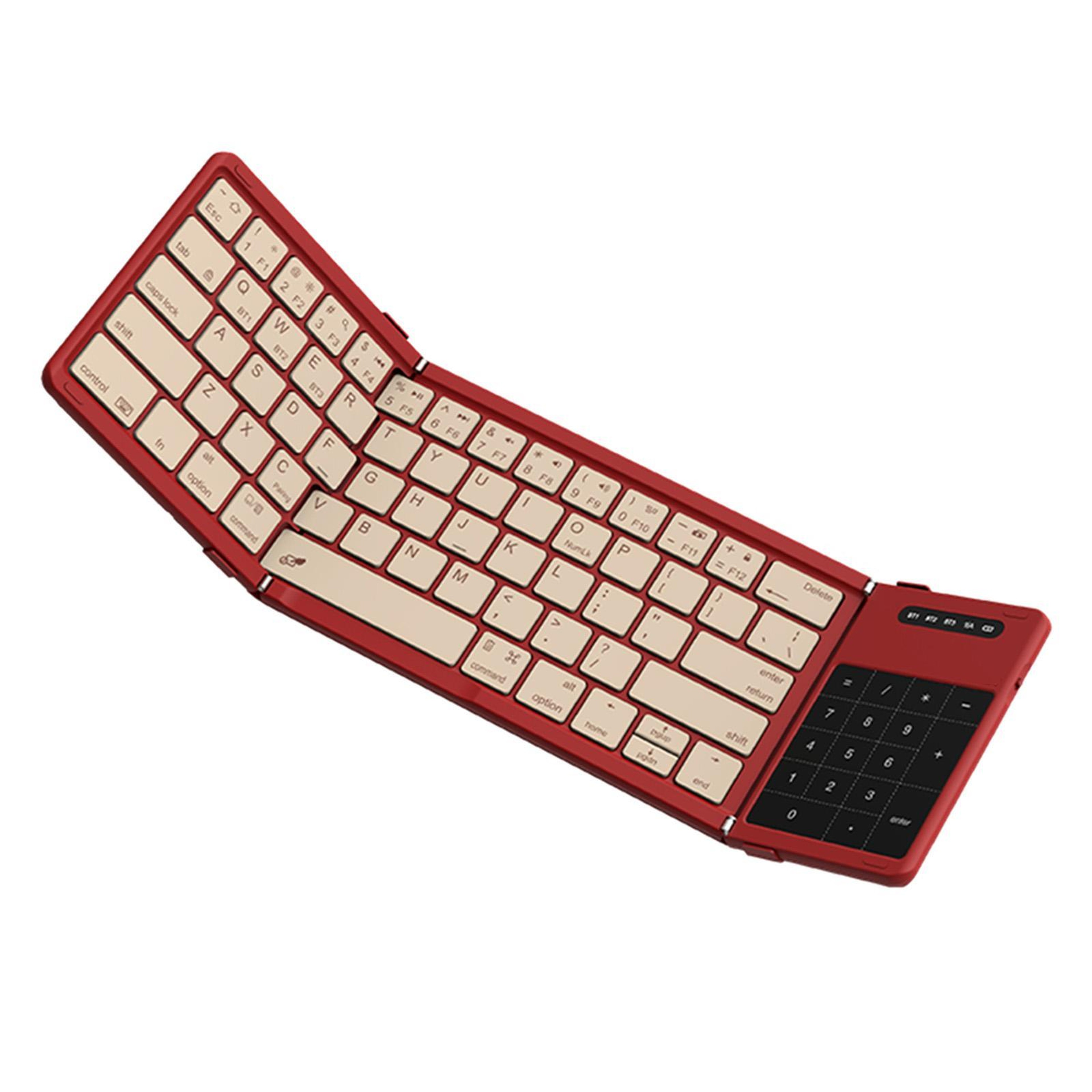 Wireless Folding Keyboard with Touchpad and Fortune Pattern Design – view 4