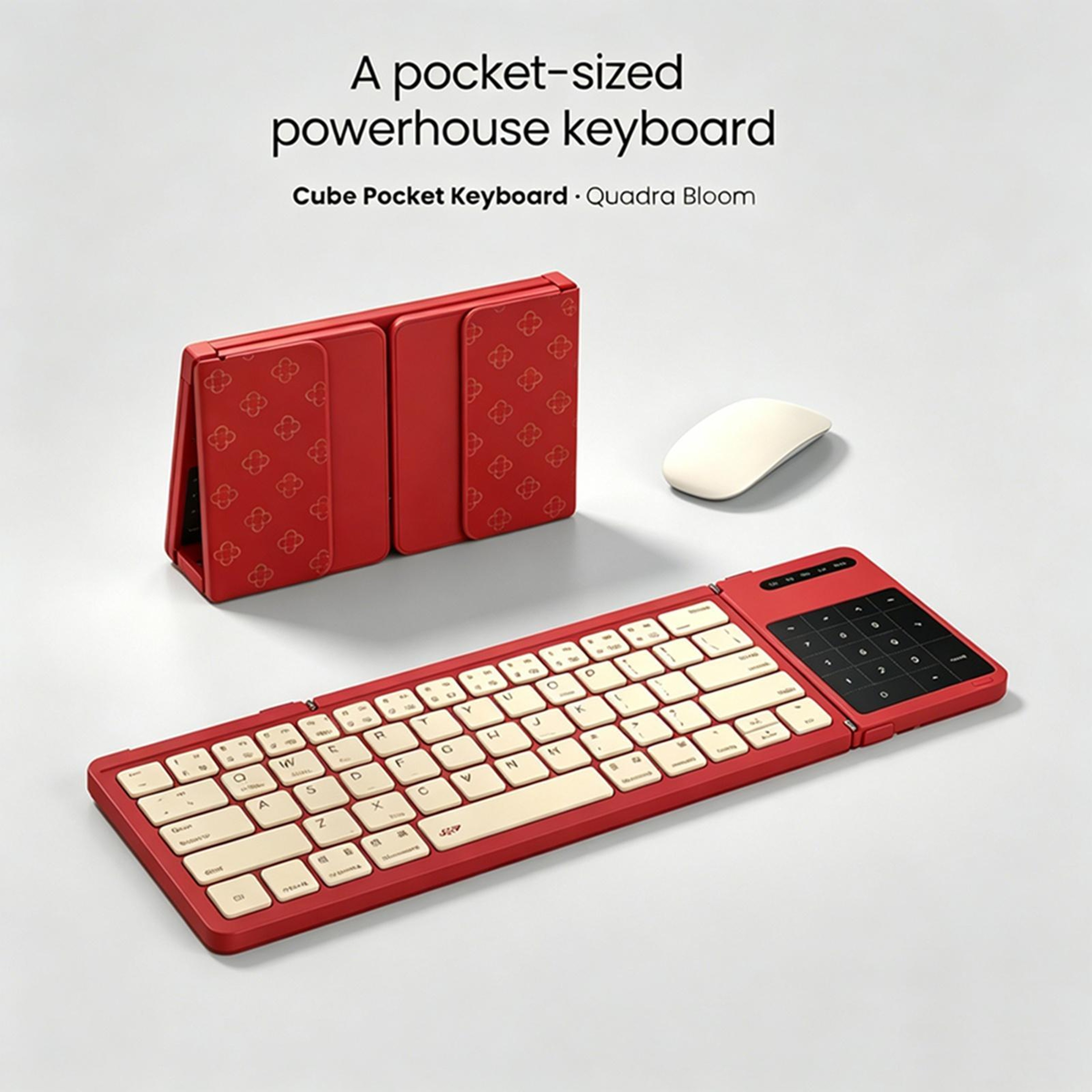 Wireless Folding Keyboard with Touchpad and Fortune Pattern Design – view 6