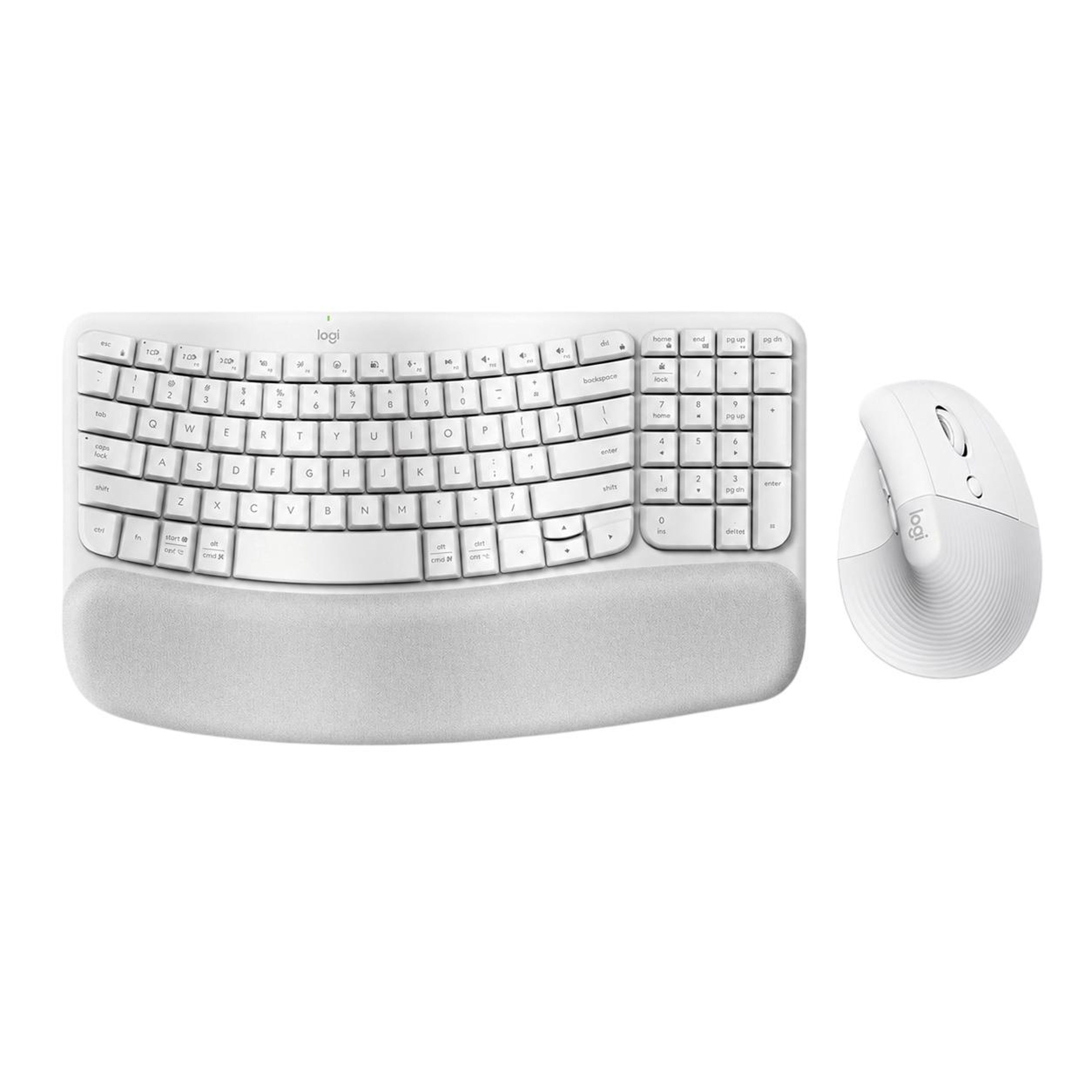 Wireless Ergonomic Keyboard And Mouse Set With Cushioned Palm Rest 10