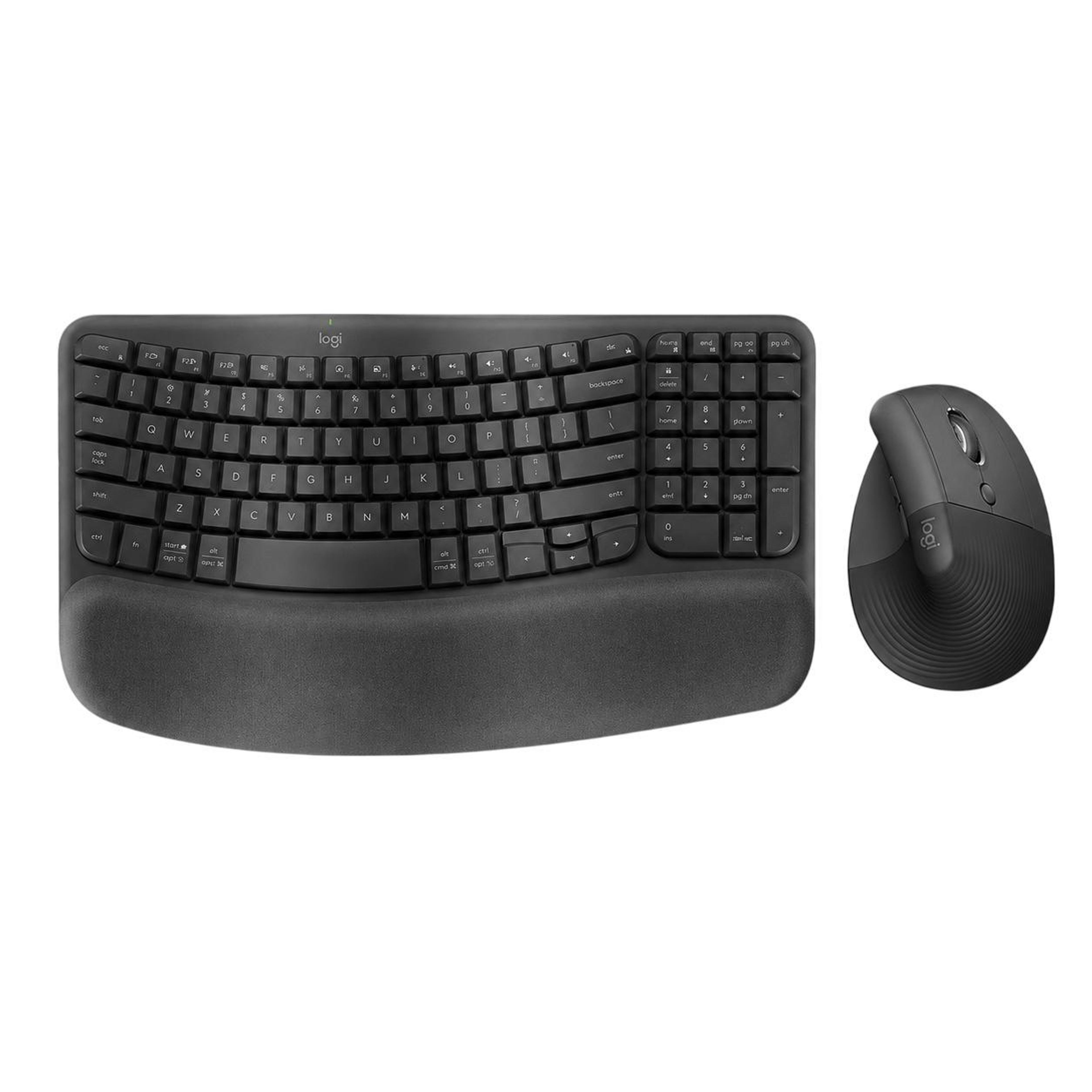 Wireless Ergonomic Keyboard And Mouse Set With Cushioned Palm Rest 12