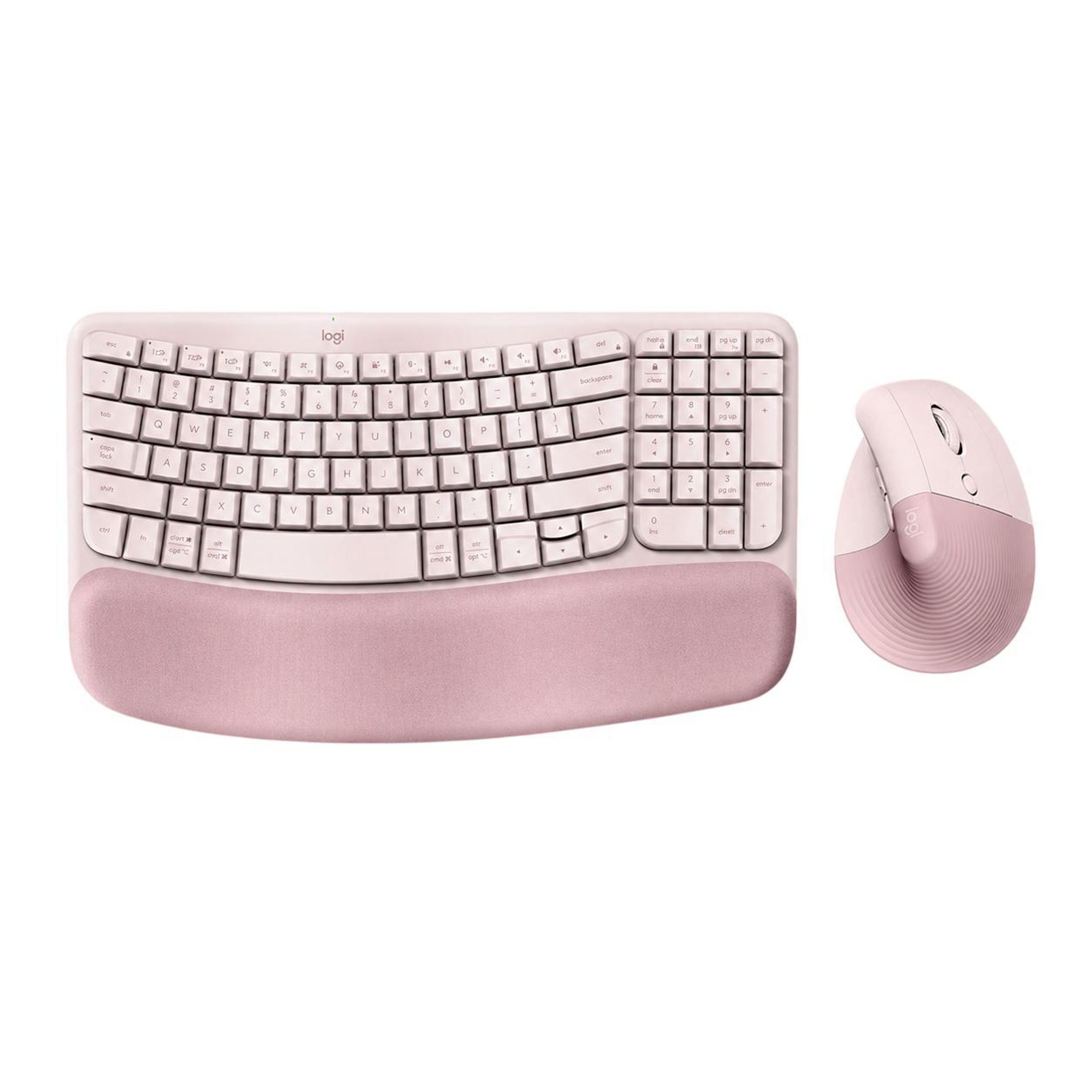 Wireless Ergonomic Keyboard And Mouse Set With Cushioned Palm Rest 11