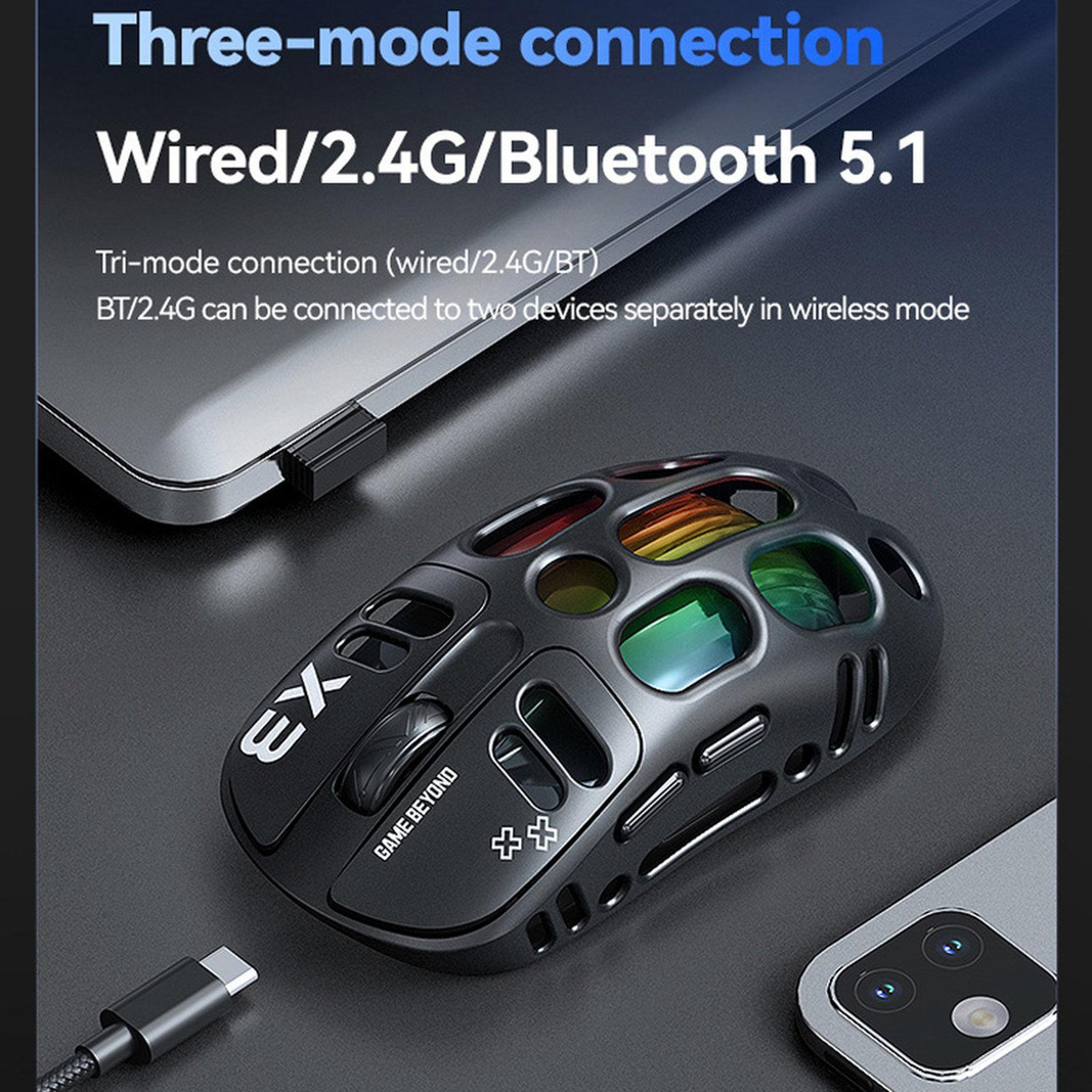 X3 TriMode Wireless Gaming Mouse With 8000 DPI And Lightweight Honeycomb Design 5