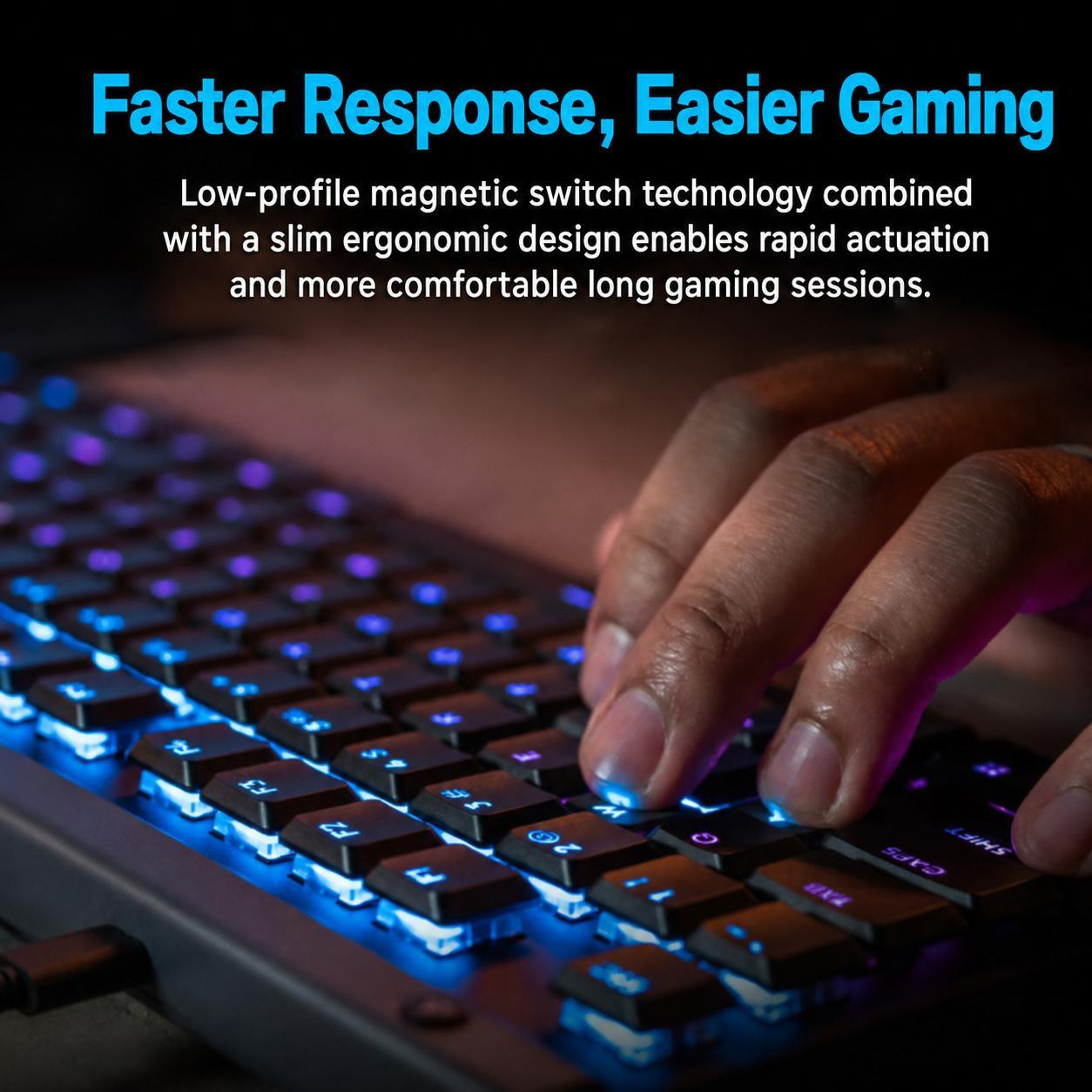 Wired TKL Gaming Keyboard With Magnetic Switches And Rapid Trigger 1
