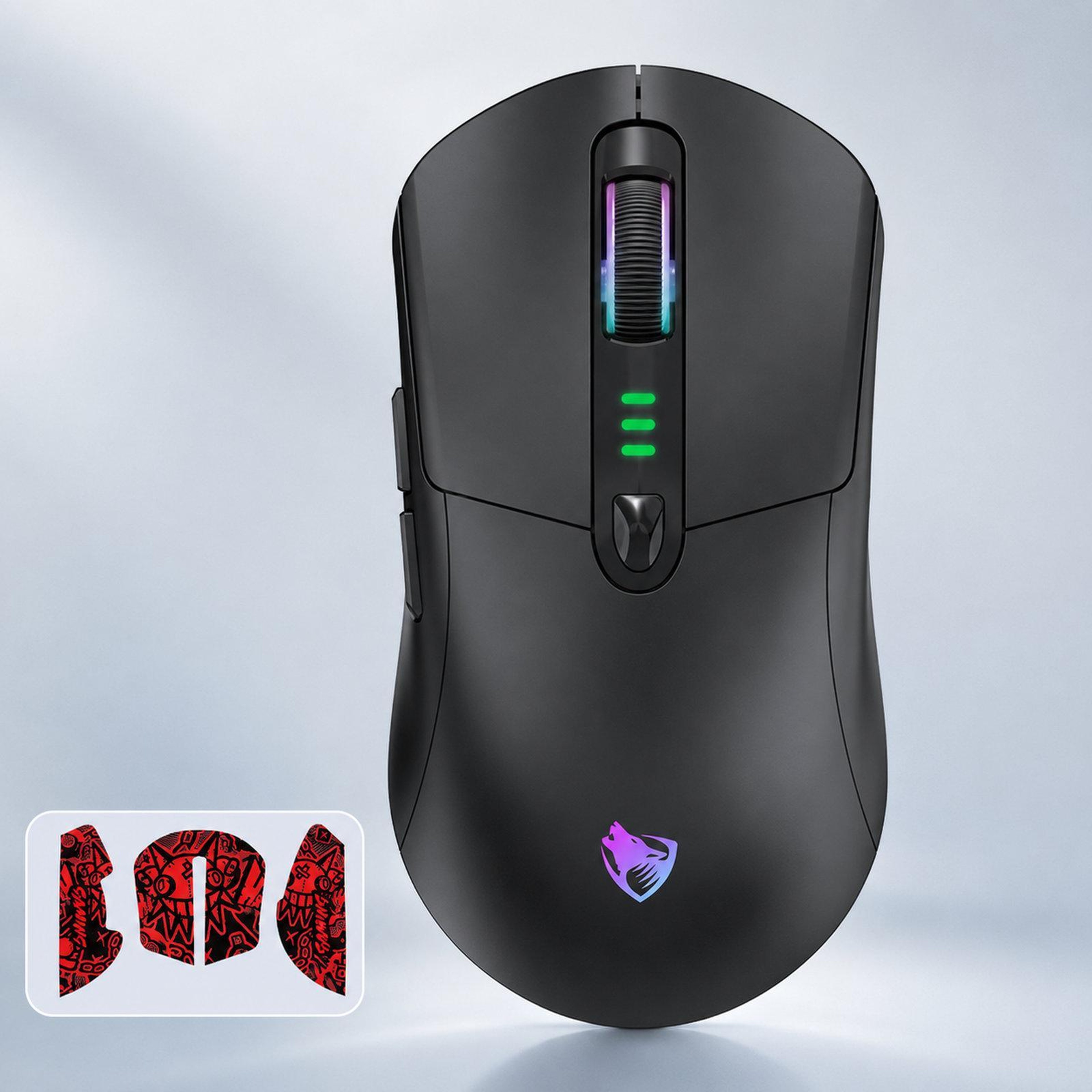 TriMode Wireless Gaming Mouse With 12800 DPI And RGB Backlighting 12