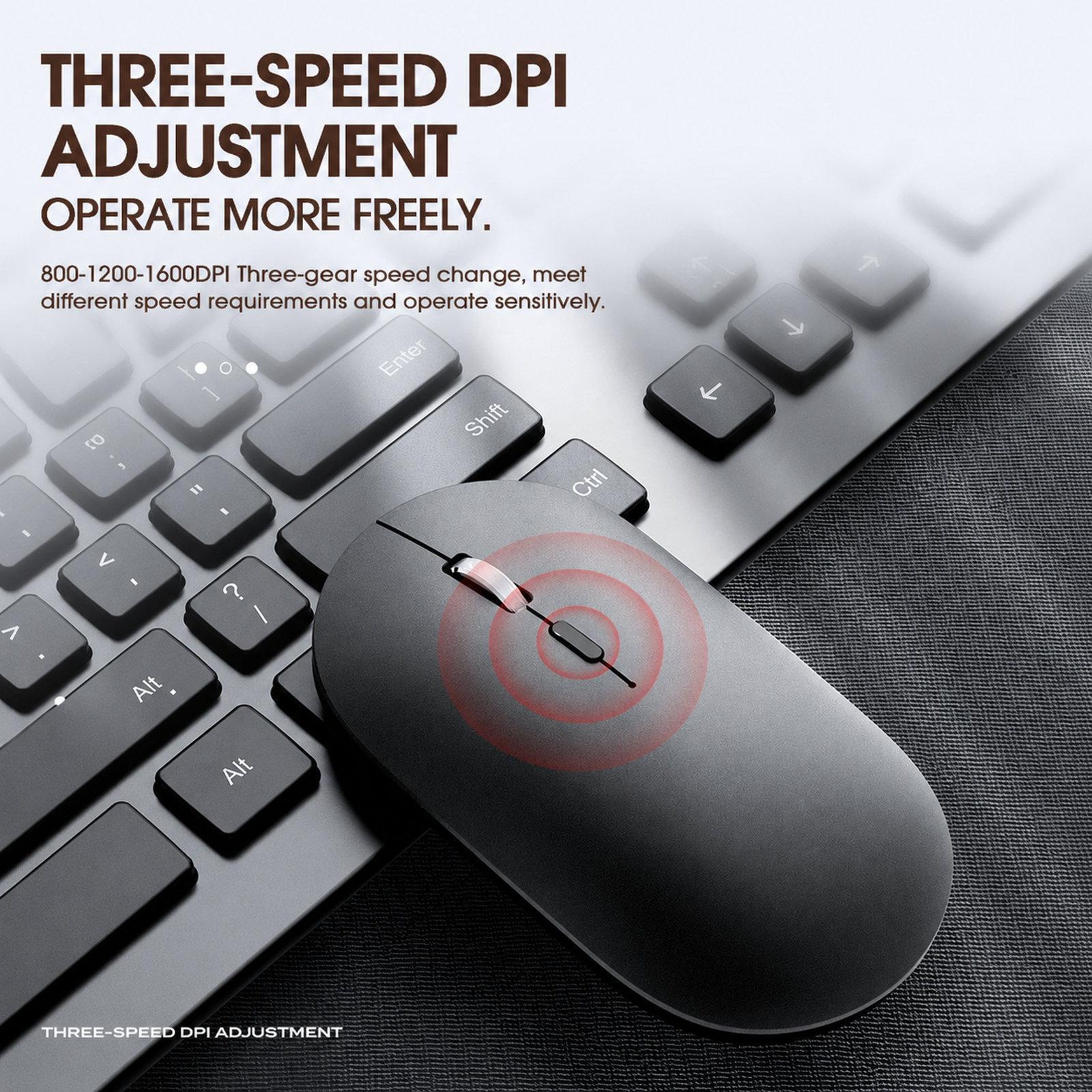 Dual Mode Wireless Bluetooth Mouse with Silent Clicks and USB-C Rechargeable Battery – view 6