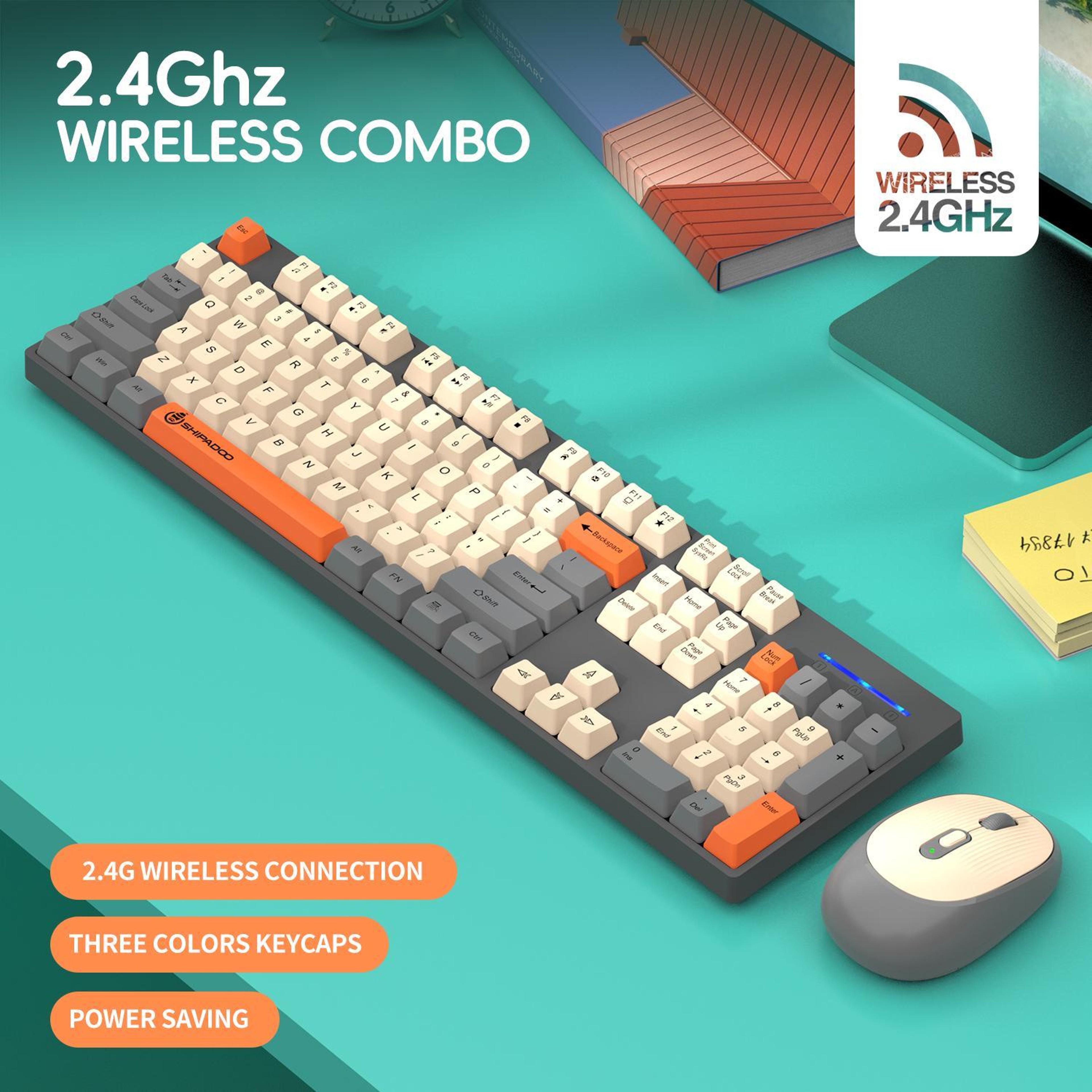 24GHz Wireless Keyboard And Mouse Combo With Adjustable DPI 2