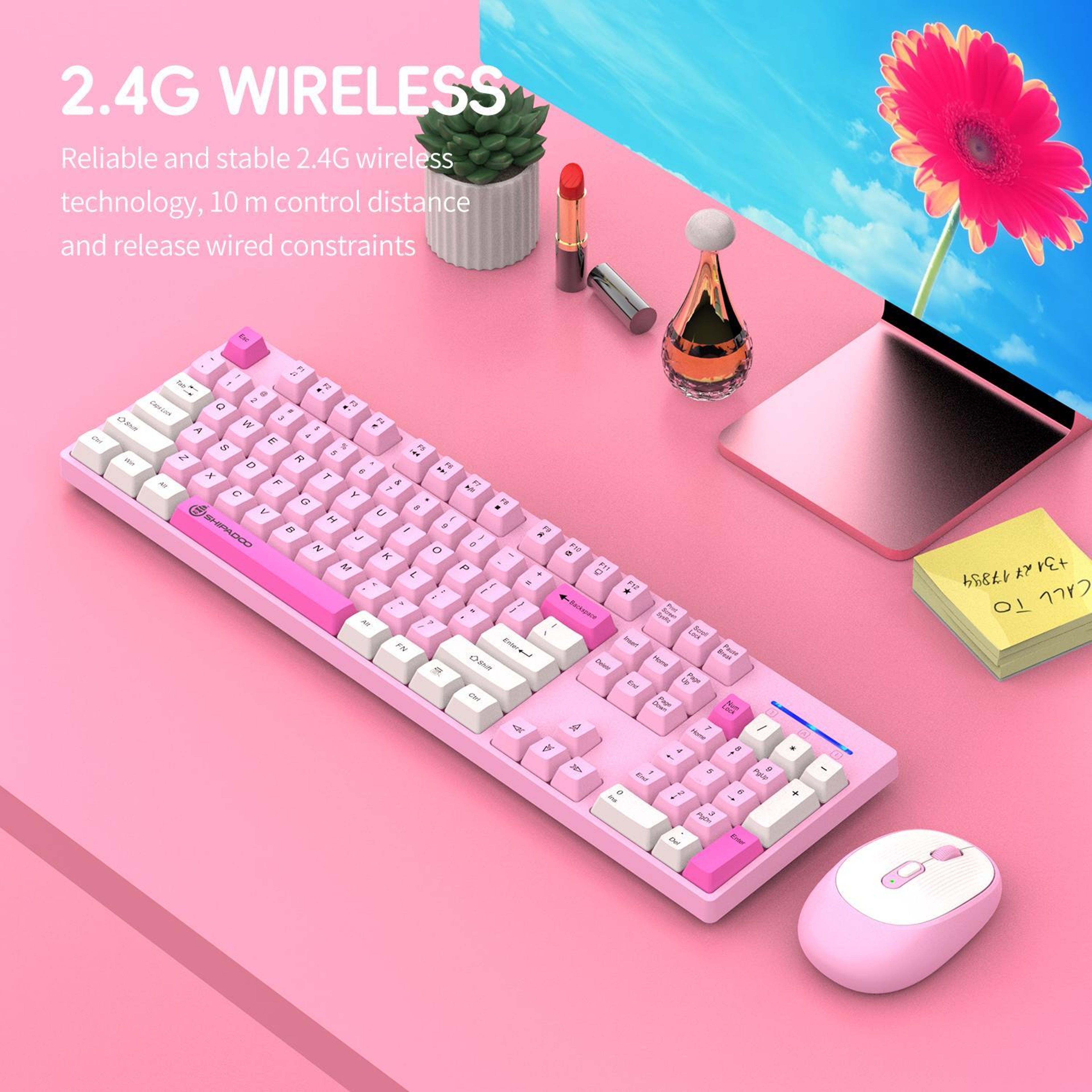 24GHz Wireless Keyboard And Mouse Combo With Adjustable DPI 4