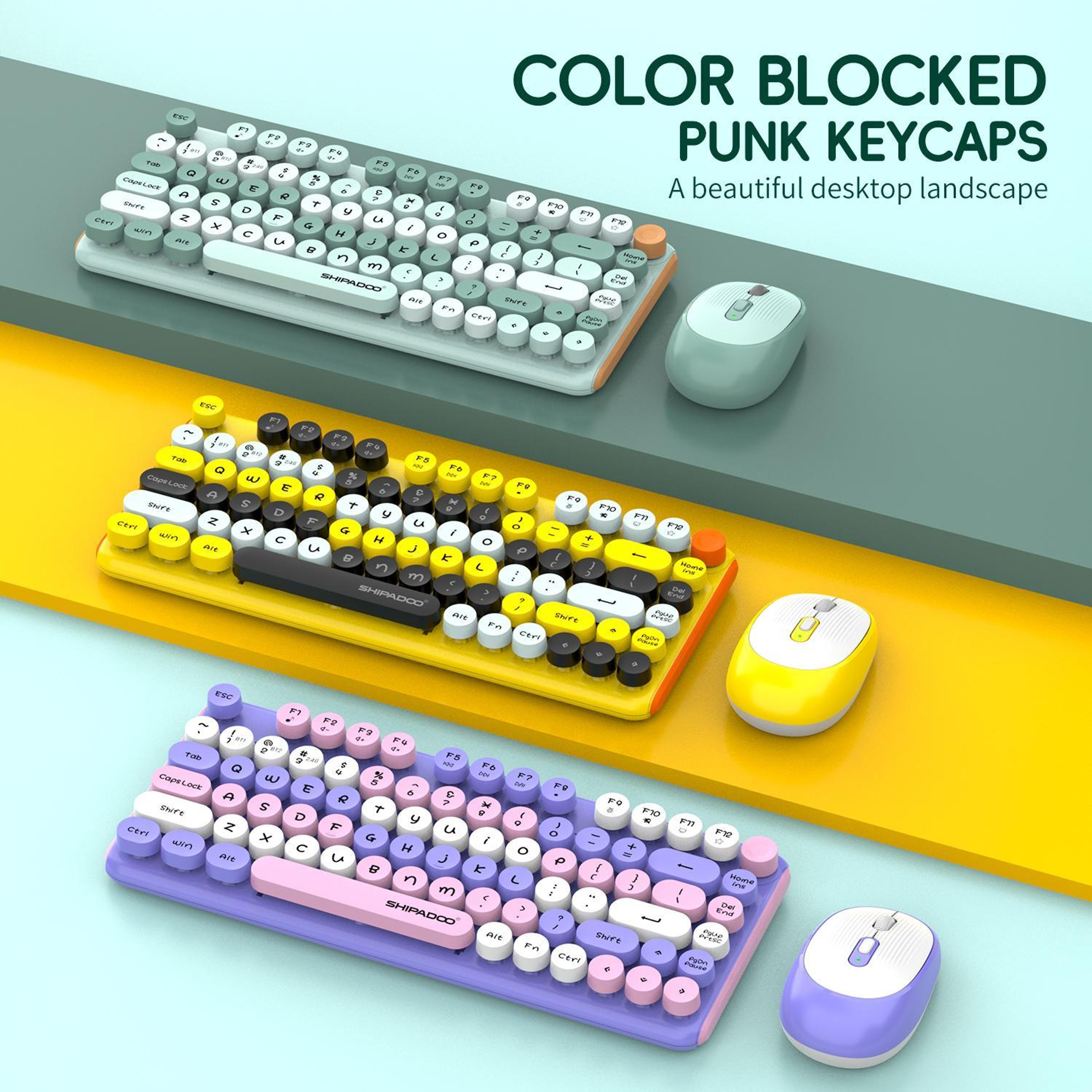 Wireless Keyboard And Mouse Set With Bluetooth 24GHz And Adjustable DPI 3