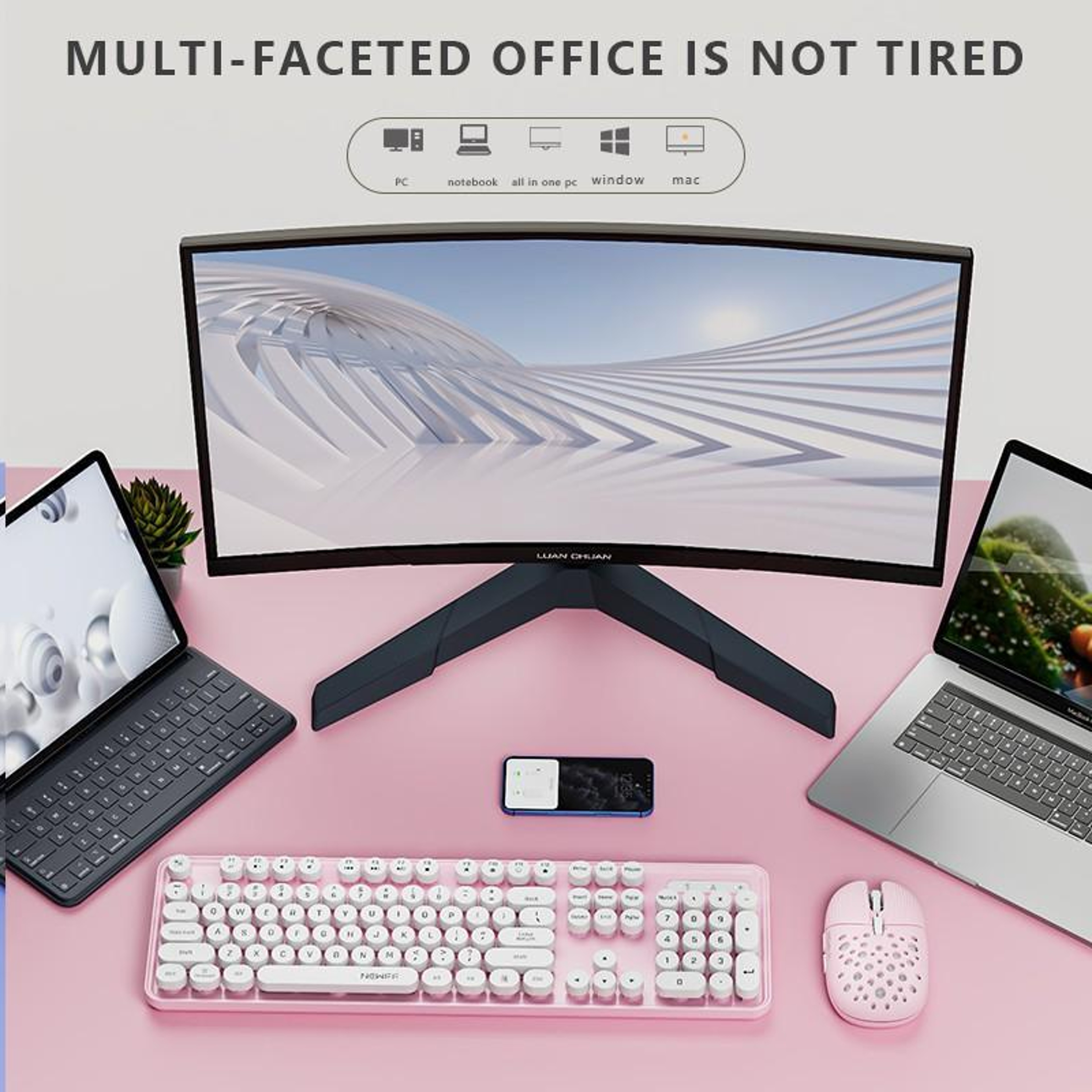 Wireless Keyboard and Mouse Combo 2.4GHz with 4800 DPI Adjustable Mouse – view 7