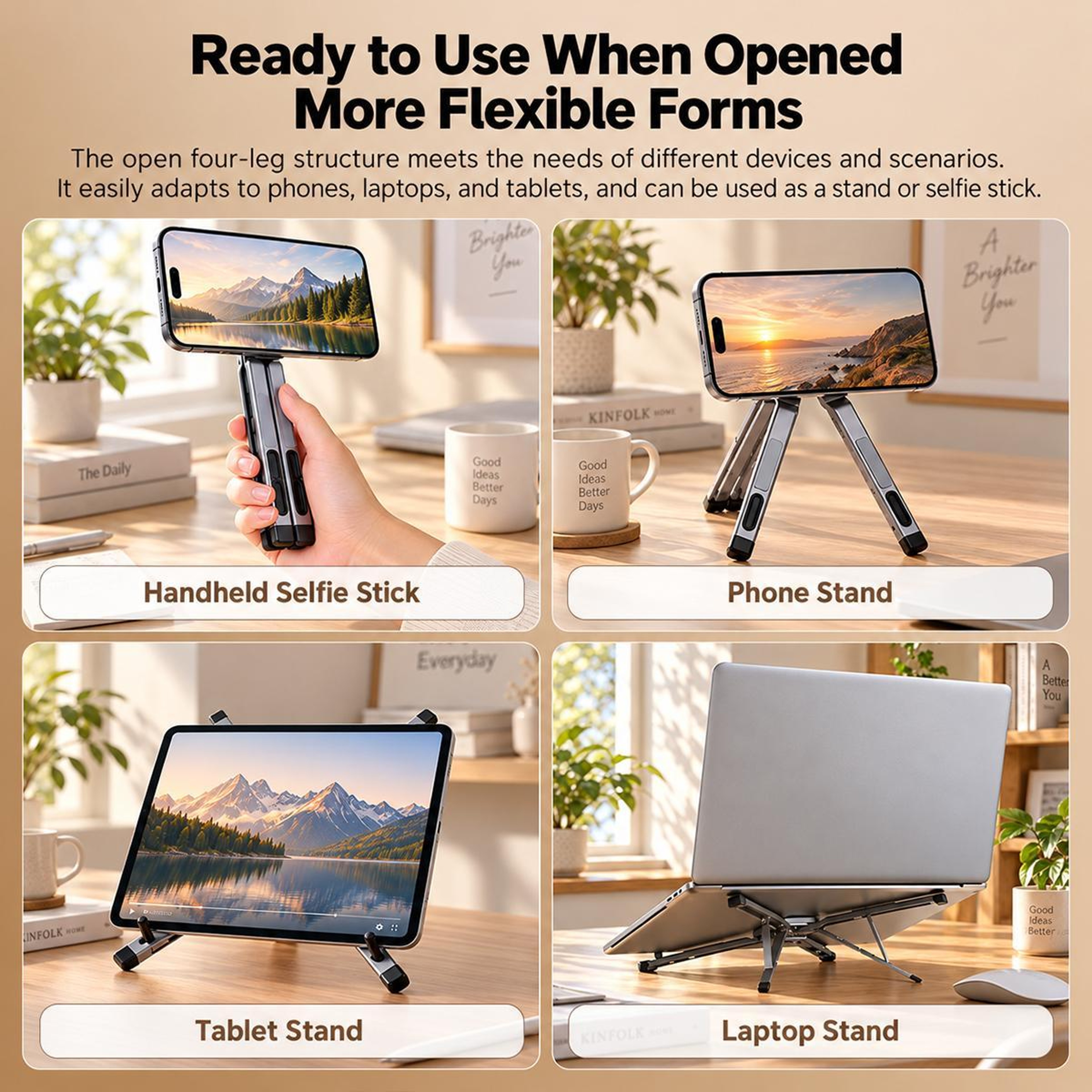 3in1 Magnetic Phone And Tablet Holder With 8 Adjustable Angles 10