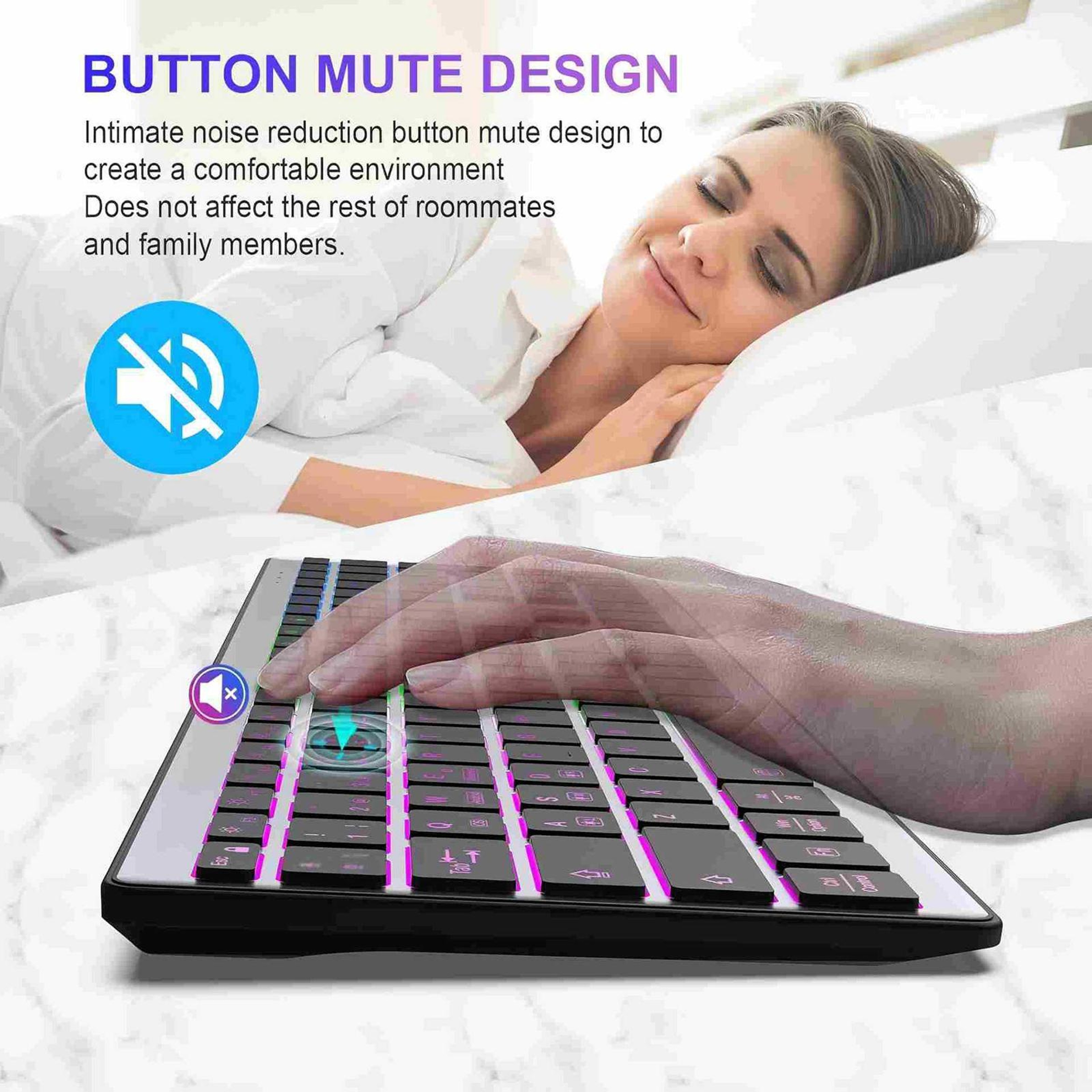 110-Key RGB Backlit Wireless Keyboard with Bluetooth and 2.4GHz Connectivity – view 3