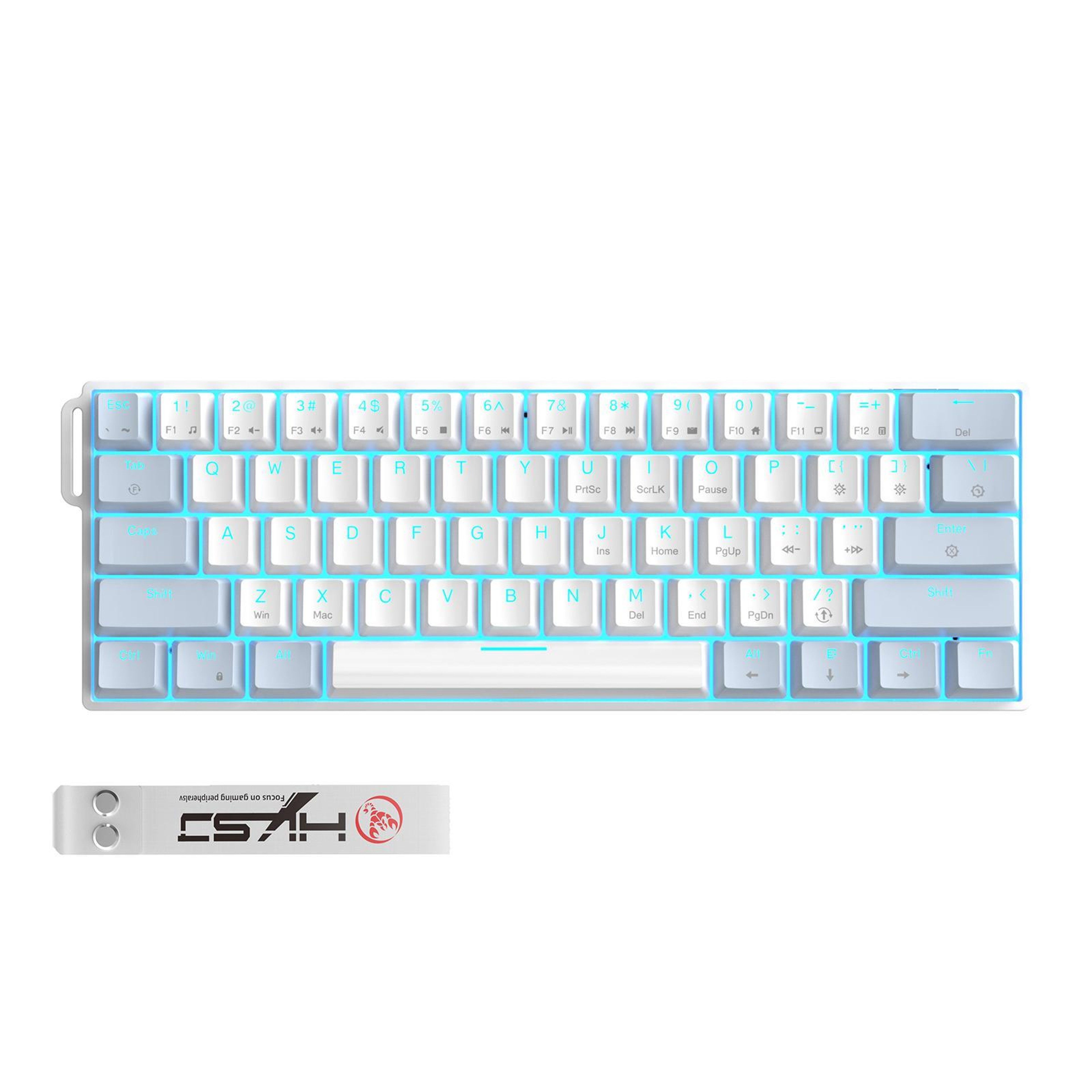 61-Key Wired Mechanical Gaming Keyboard with Ice Blue Backlighting – view 12