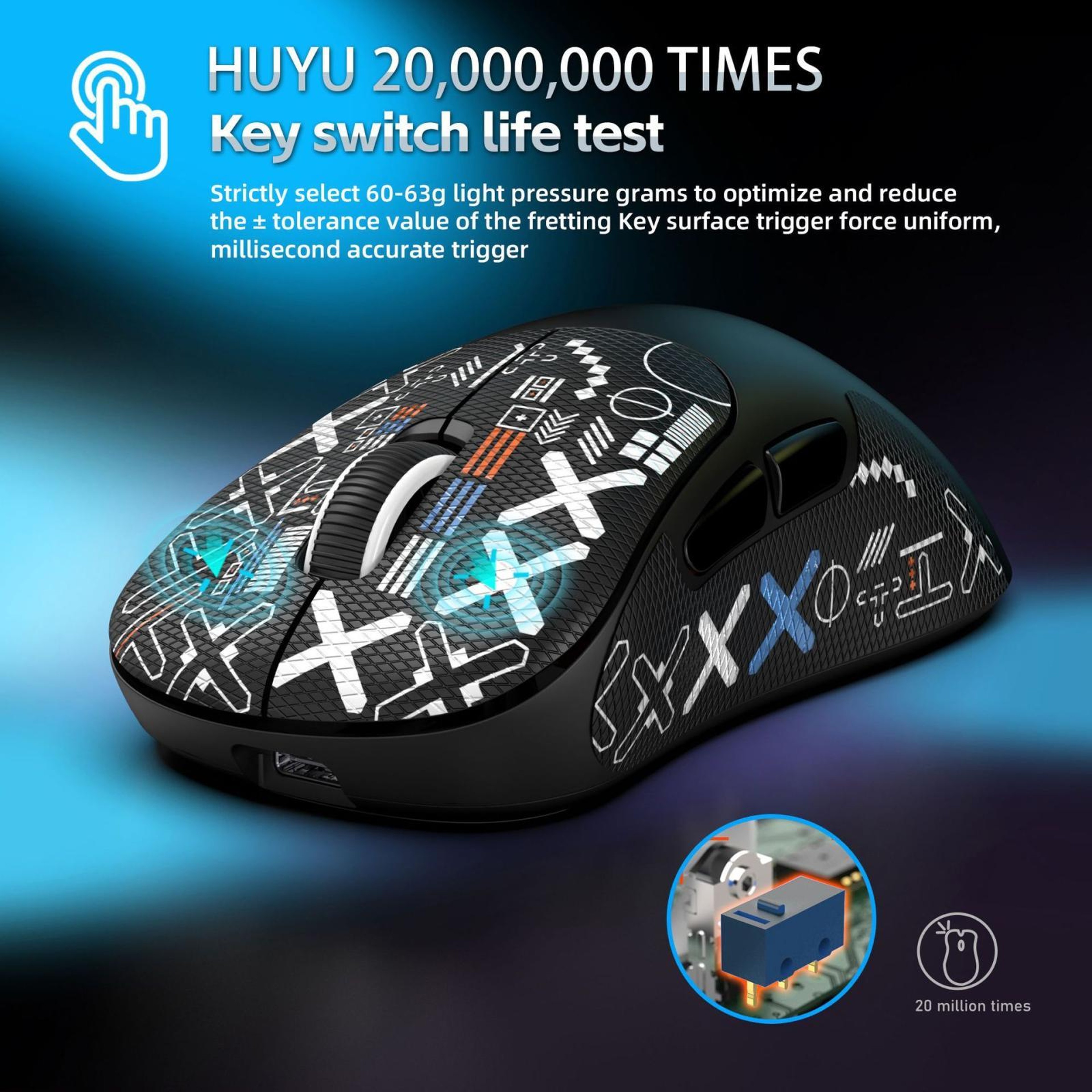 T700Pro Lightweight Wireless Gaming Mouse with Bluetooth 5.3 and 10000 DPI – view 11