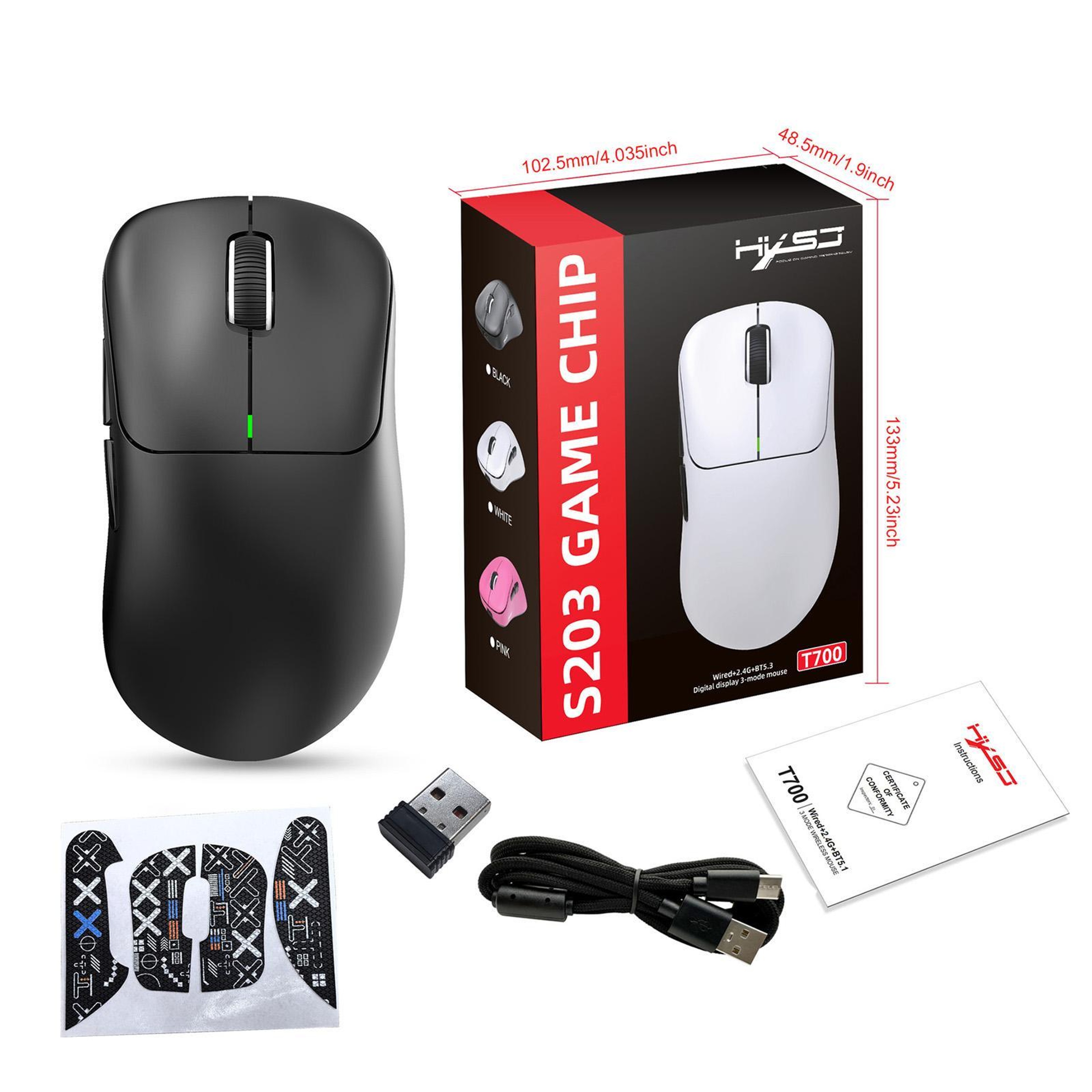 T700Pro Lightweight Wireless Gaming Mouse with Bluetooth 5.3 and 10000 DPI – view 4