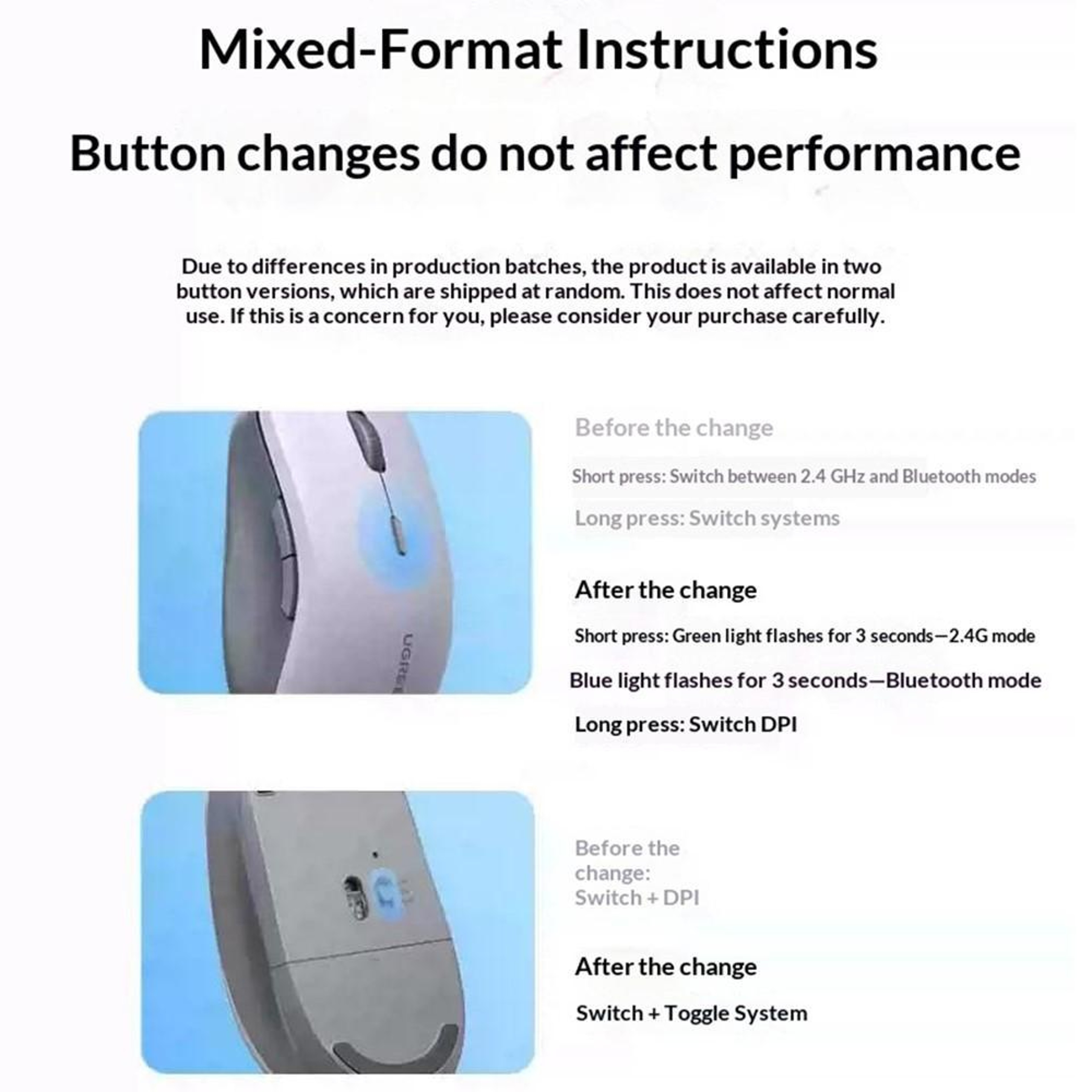 Ergonomic Wireless Mouse with Bluetooth 5.0 and 2.4GHz Silent Click – view 4