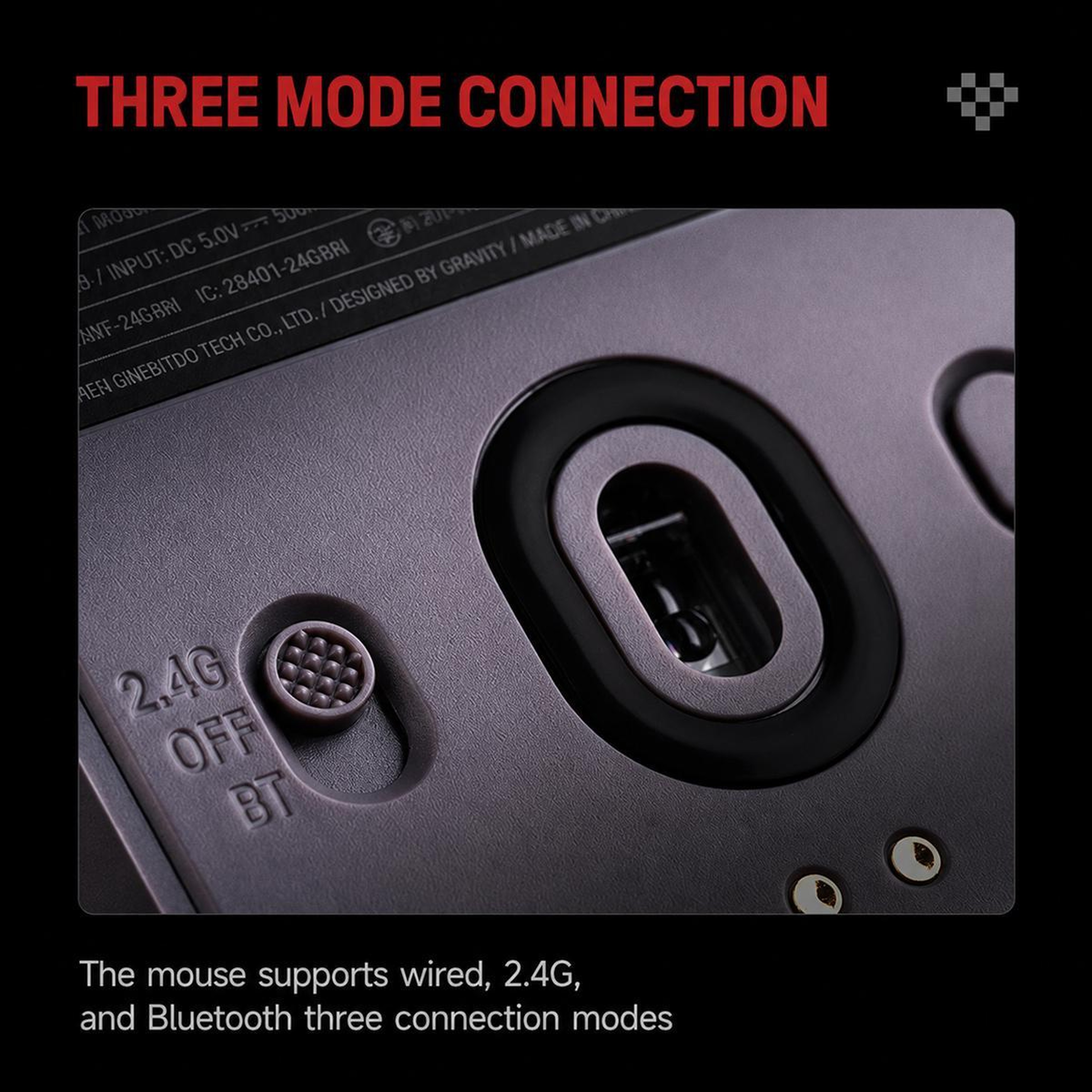 Retro R8N TriMode Wireless Gaming Mouse With Charging Dock 8