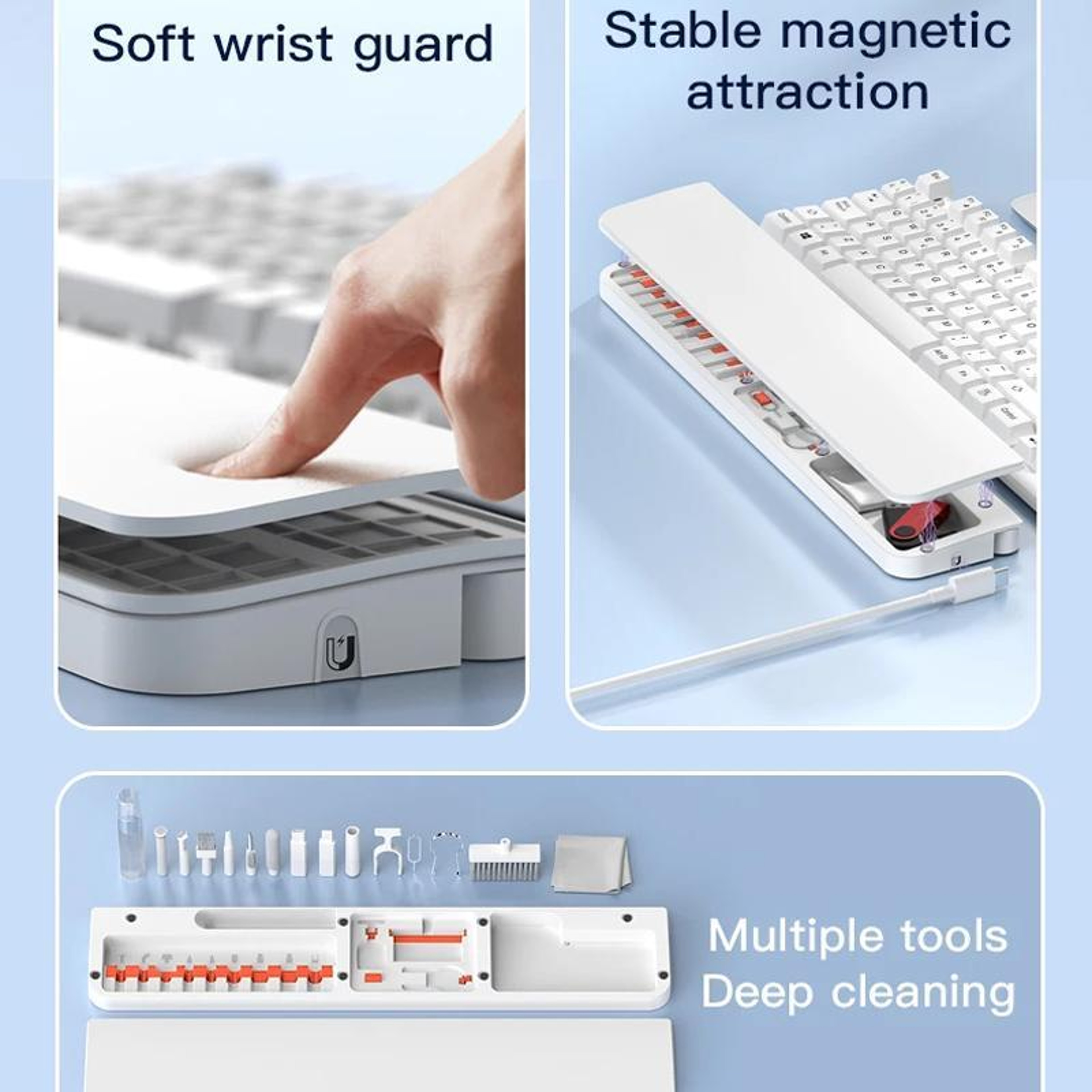 22-in-1 Keyboard Cleaning Kit with Wrist Rest and Magnetic Storage Case – view 9