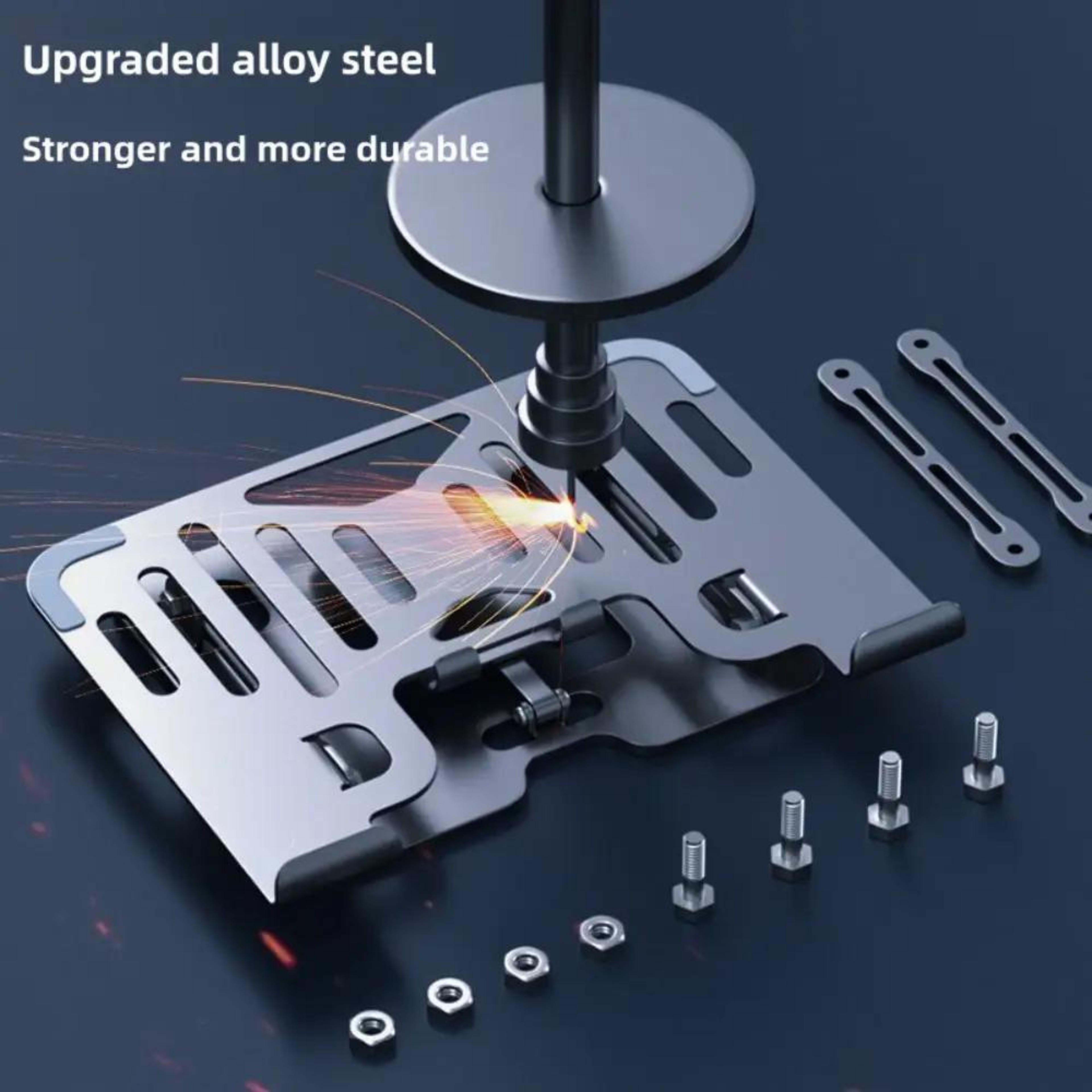 Adjustable Foldable Laptop And Tablet Stand With Phone Holder 2