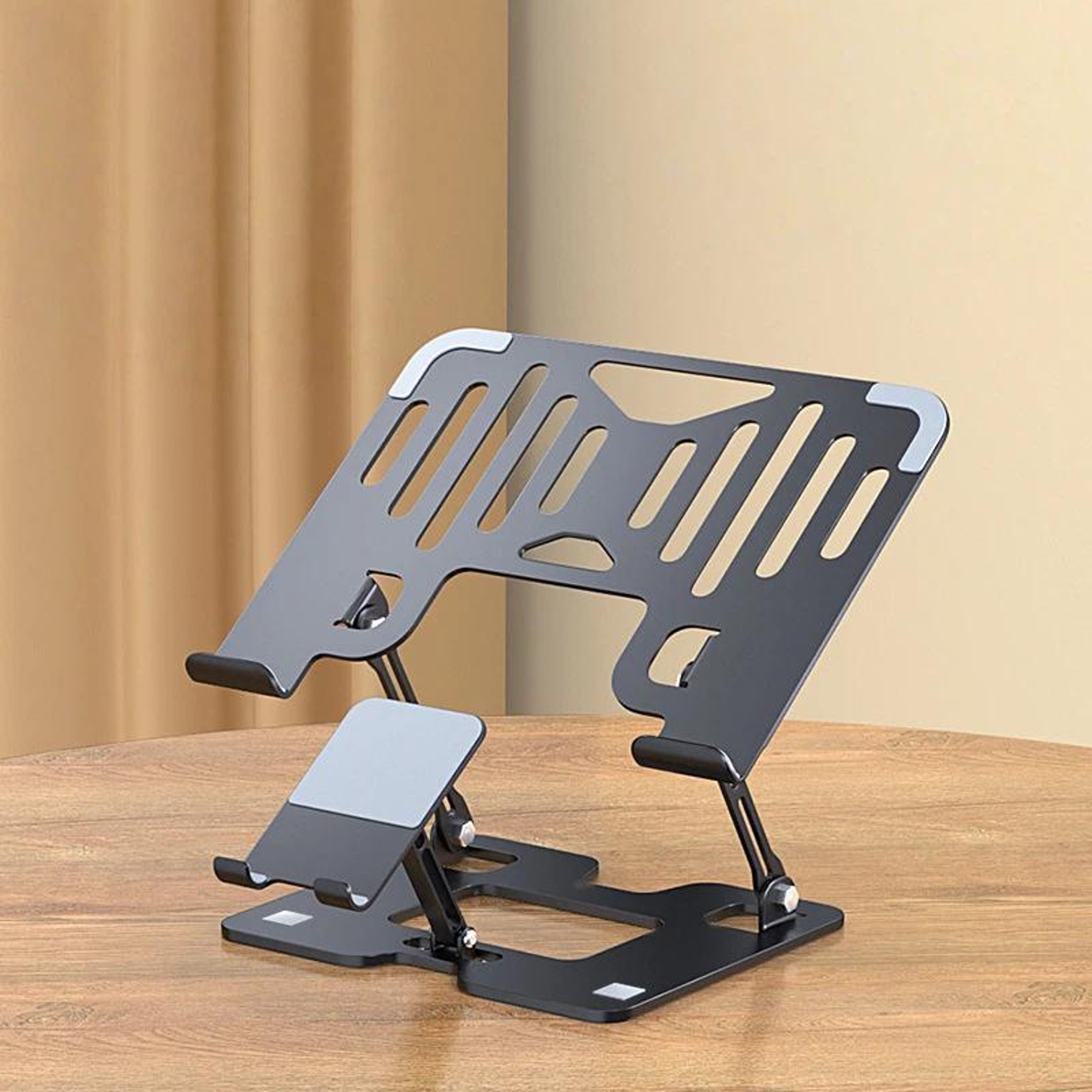 Adjustable Foldable Laptop And Tablet Stand With Phone Holder 7