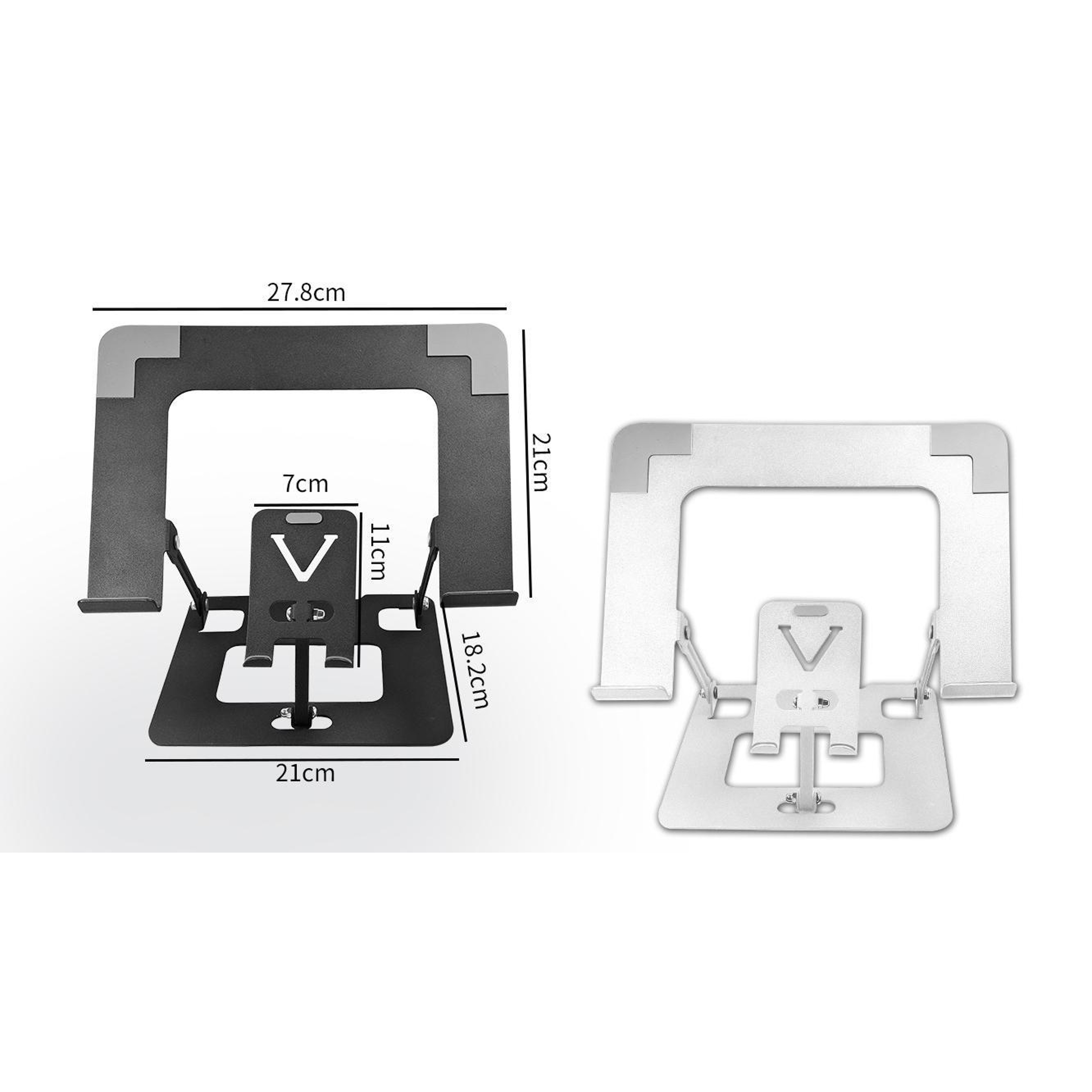 Adjustable Foldable Laptop Stand With Phone Holder 1