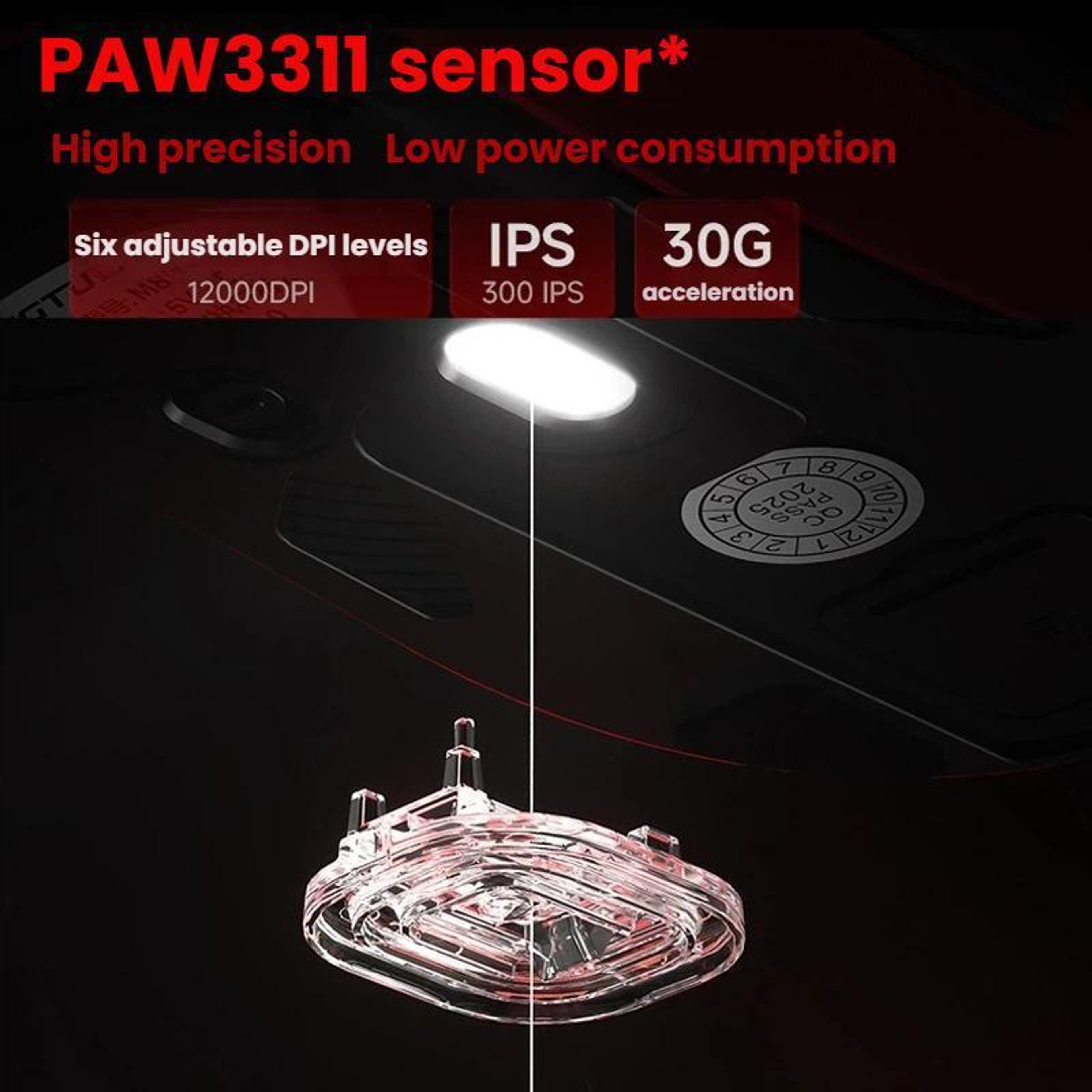 M8 Wireless Gaming Mouse With TripleMode Connectivity And 12000 DPI 11