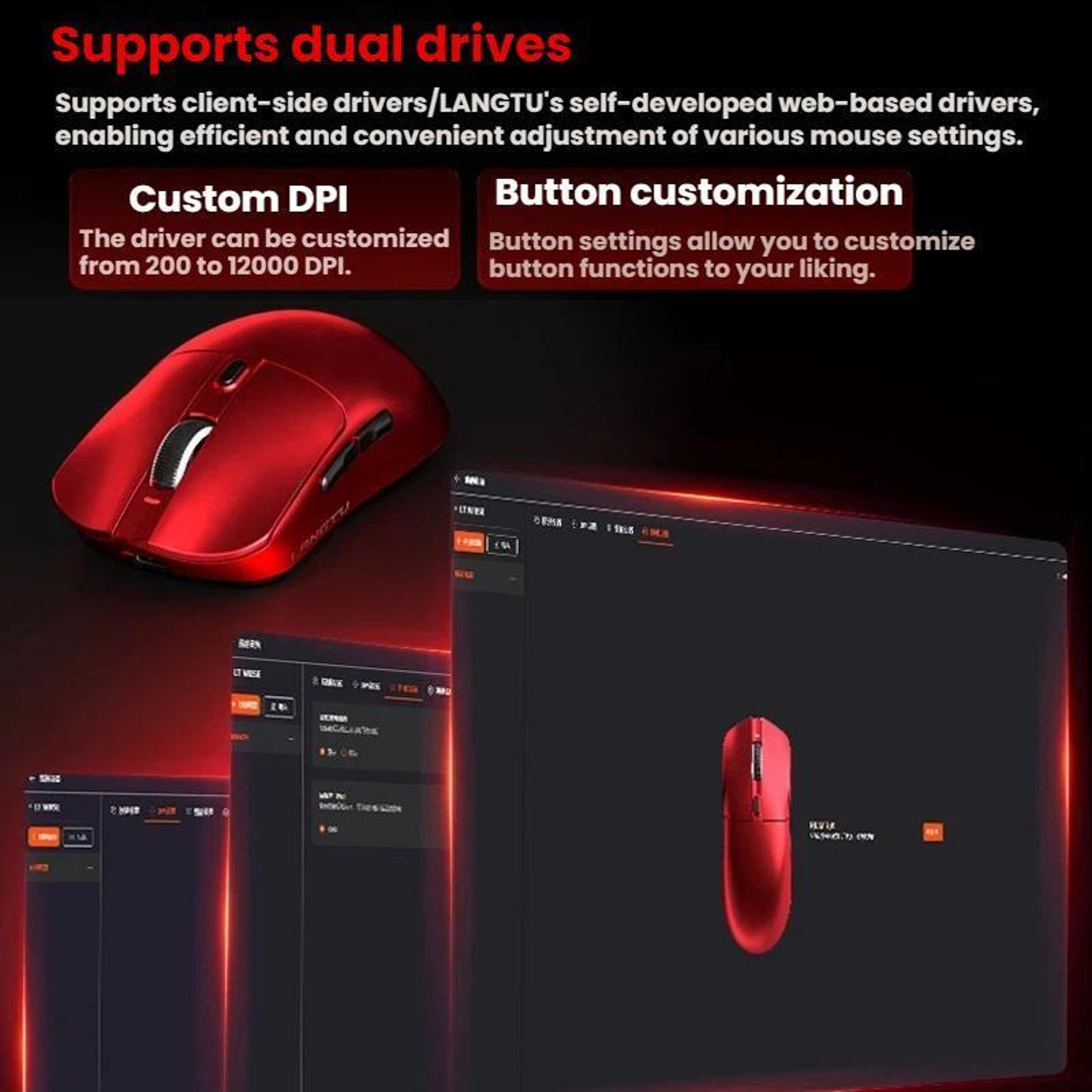 M8 Wireless Gaming Mouse With TripleMode Connectivity And 12000 DPI 3