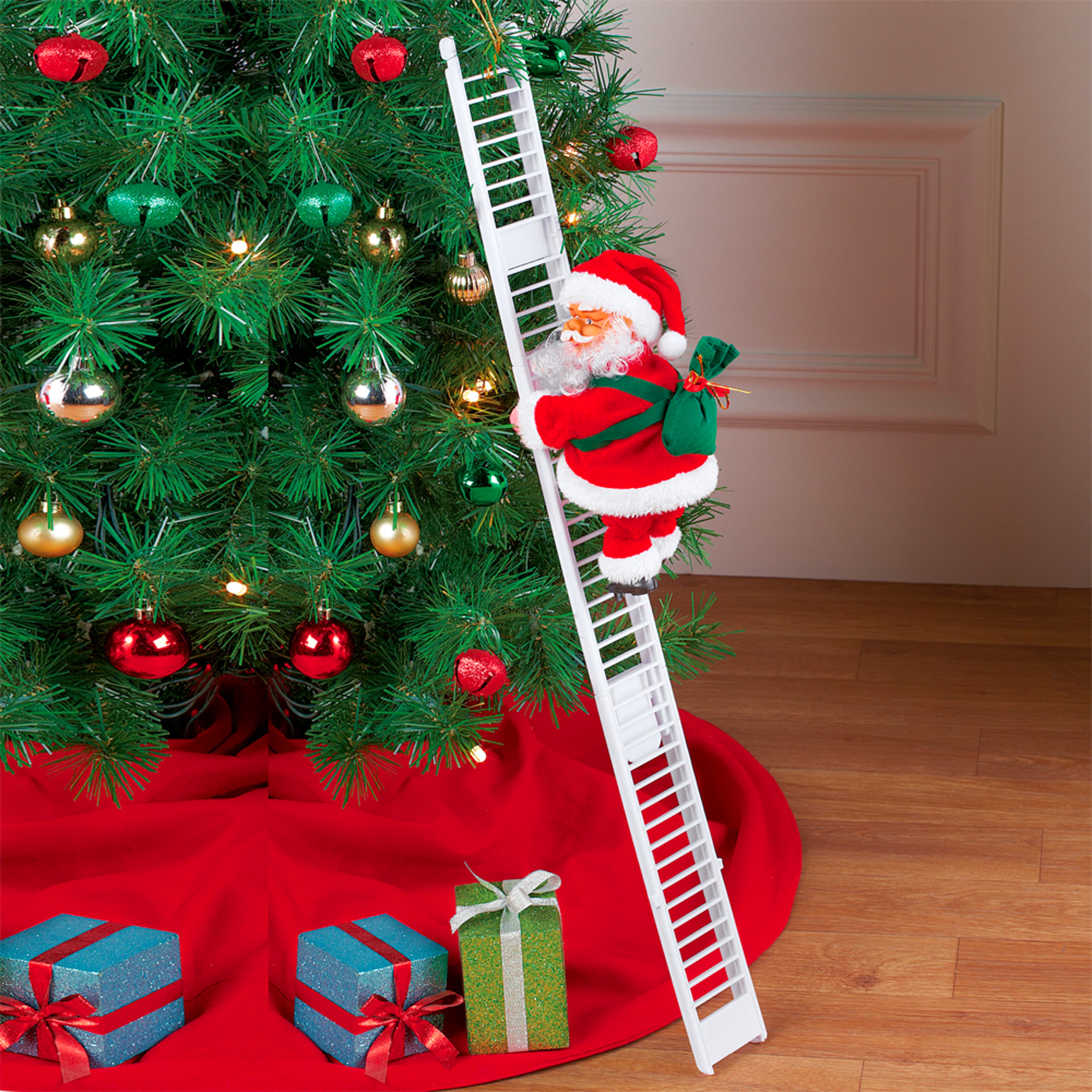 Santa Climbing Ladder Christmas Decorations 1