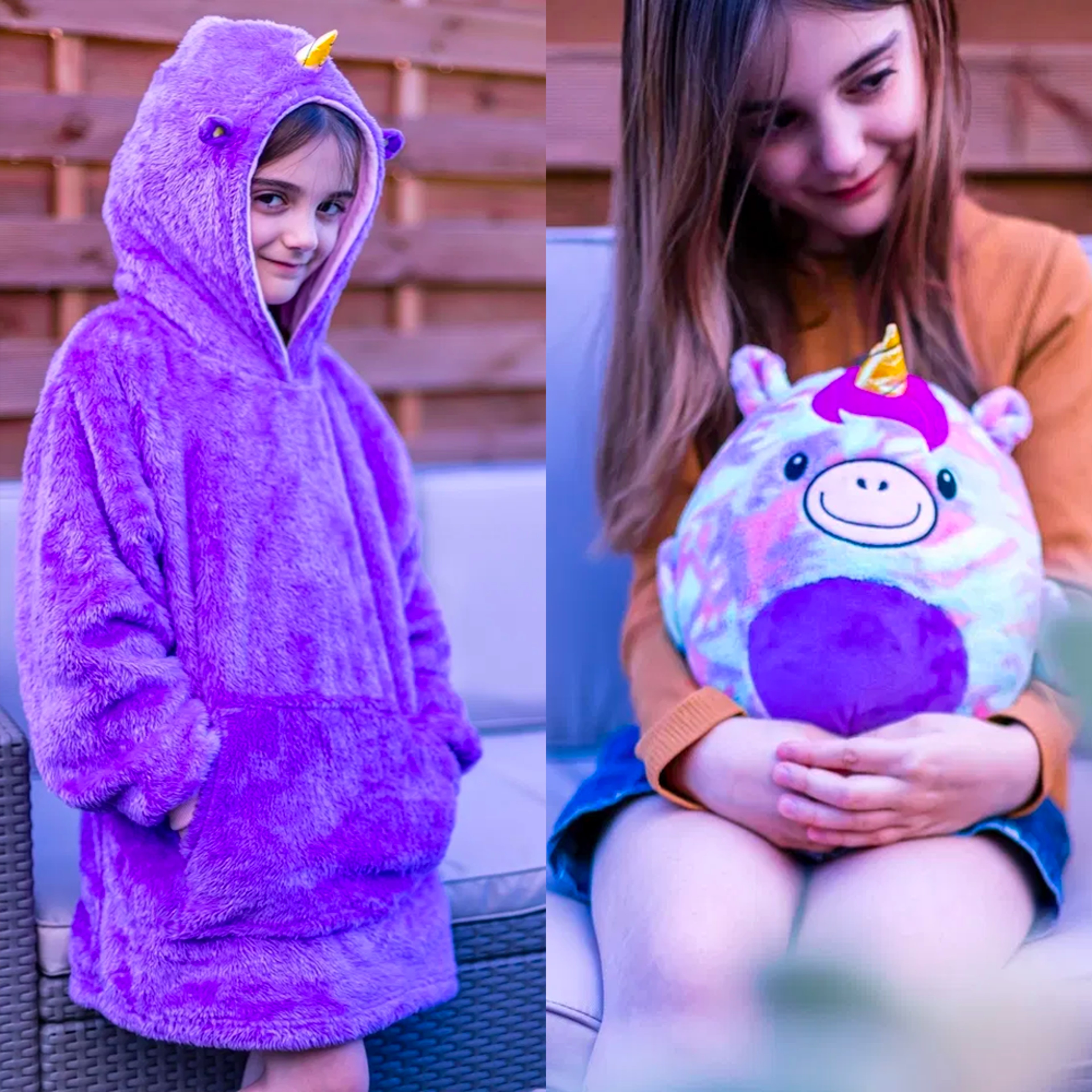 Multifunctional stuffed animal hoodie for children