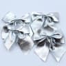 Cute Mini Christmas Bows For Tree Decoration Silver